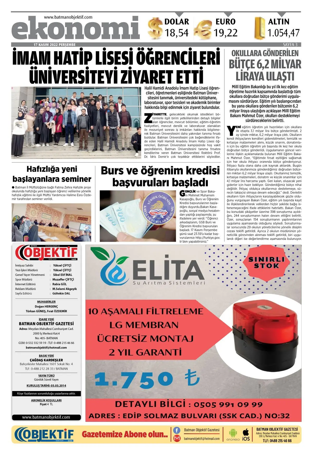 16.11.2022 tarihli sayı, 3. sayfa