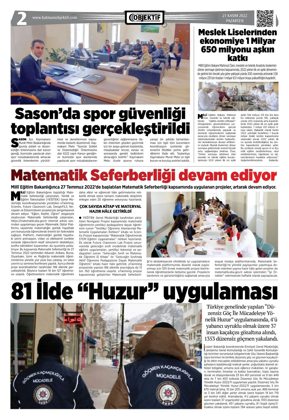20.11.2022 tarihli sayı, 2. sayfa