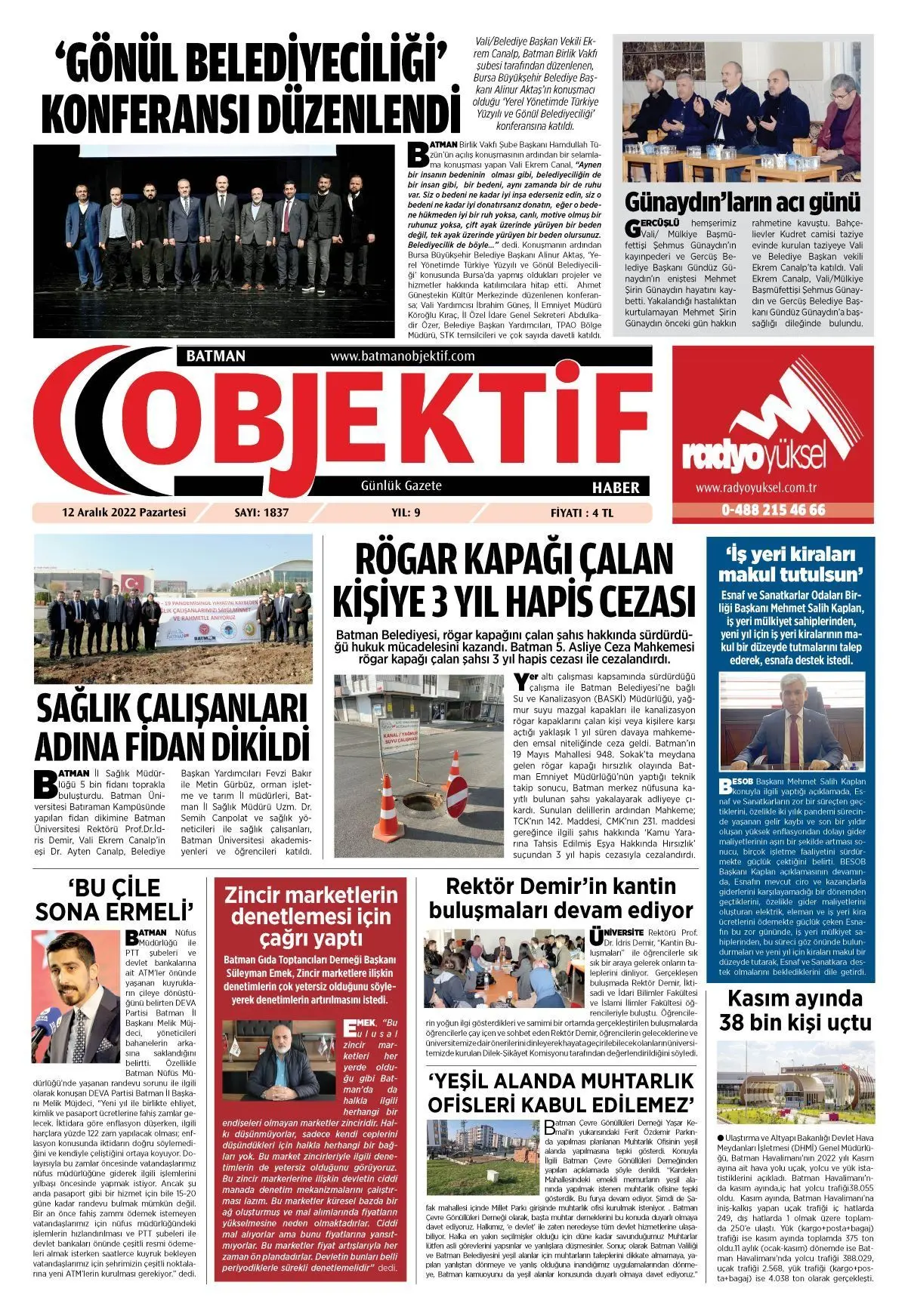 13.12.2022 tarihli sayı, 1. sayfa