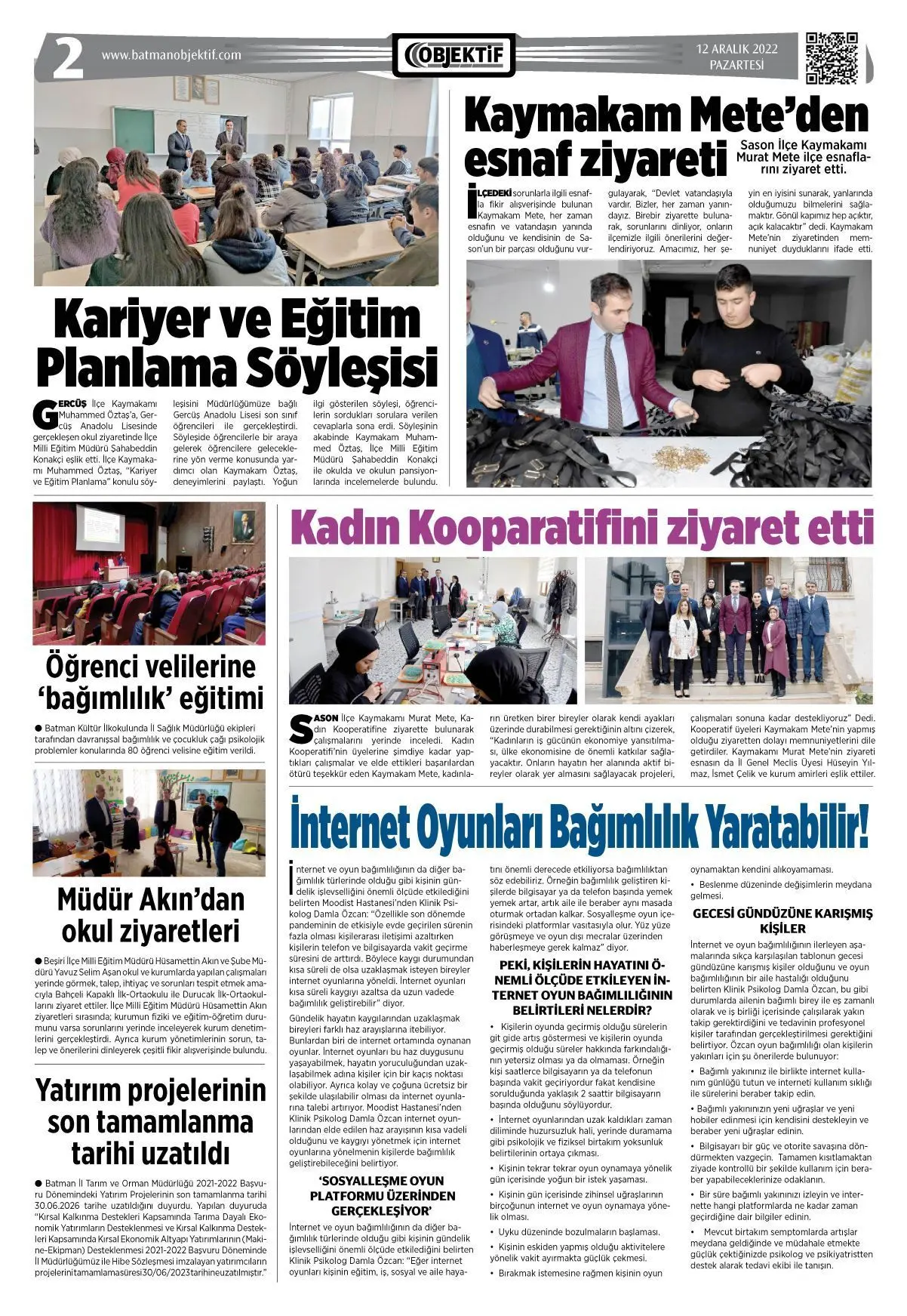 13.12.2022 tarihli sayı, 2. sayfa