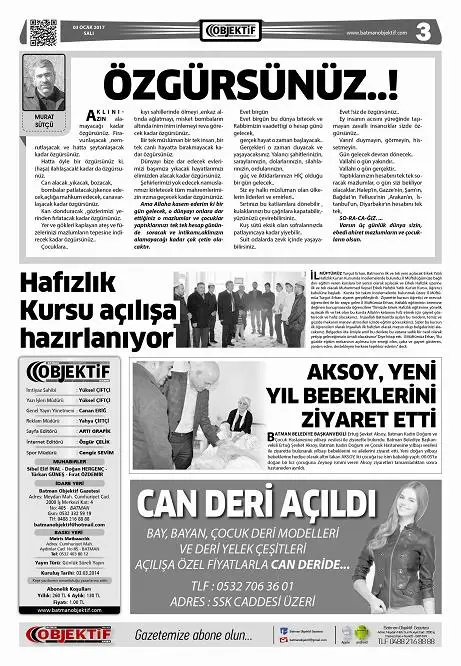 02.01.2017 tarihli sayı, 3. sayfa