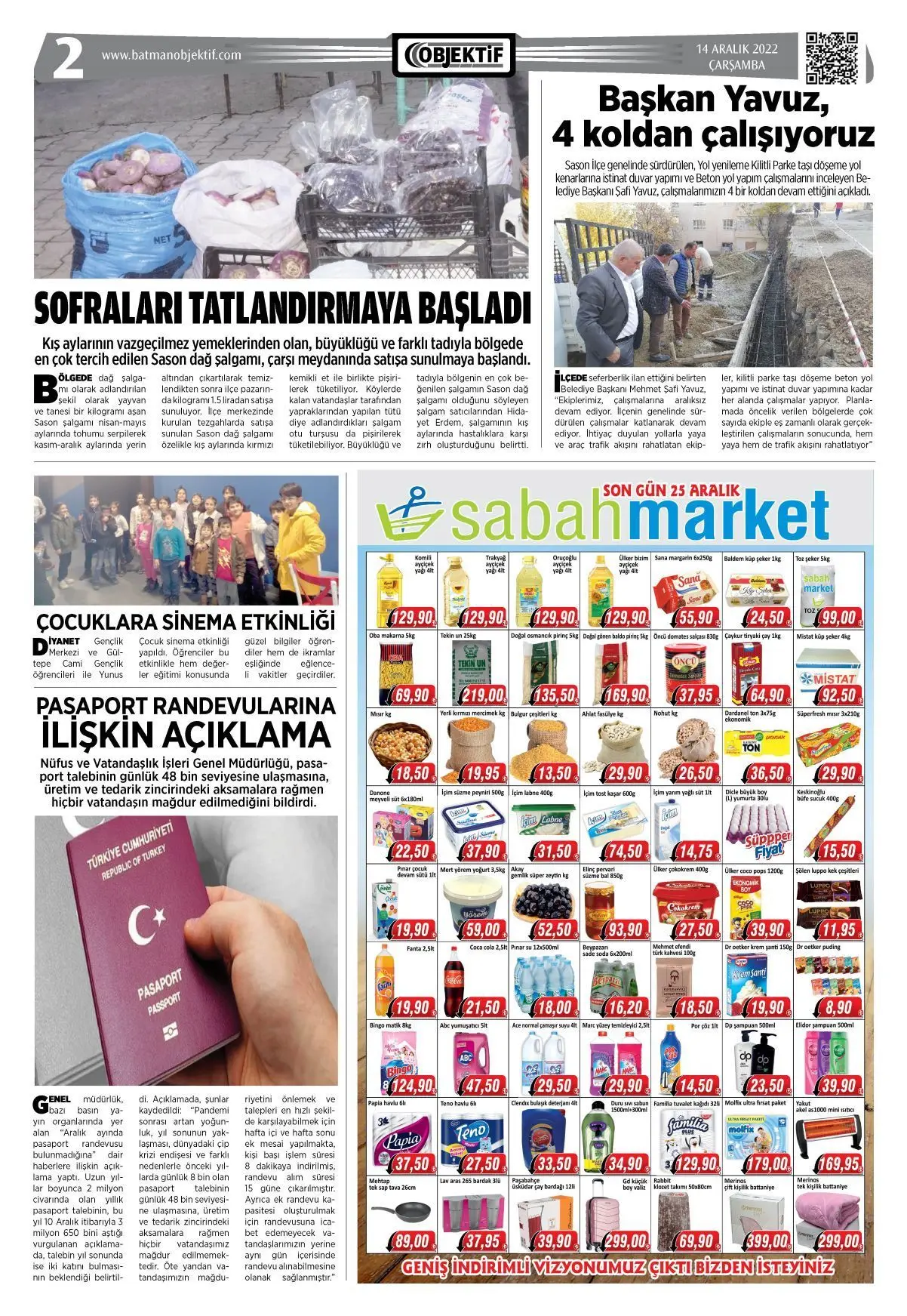 14.12.2022 tarihli sayı, 2. sayfa