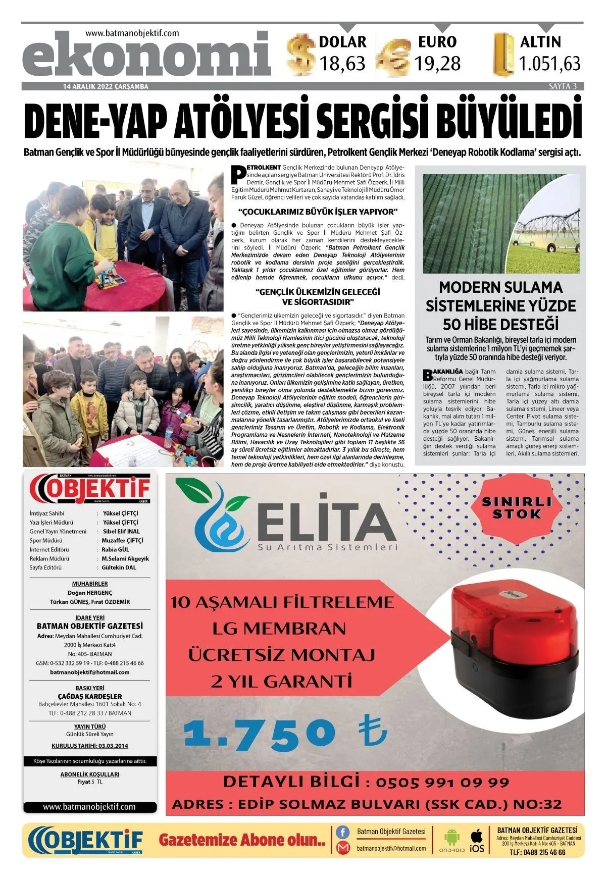 14.12.2022 tarihli sayı, 3. sayfa
