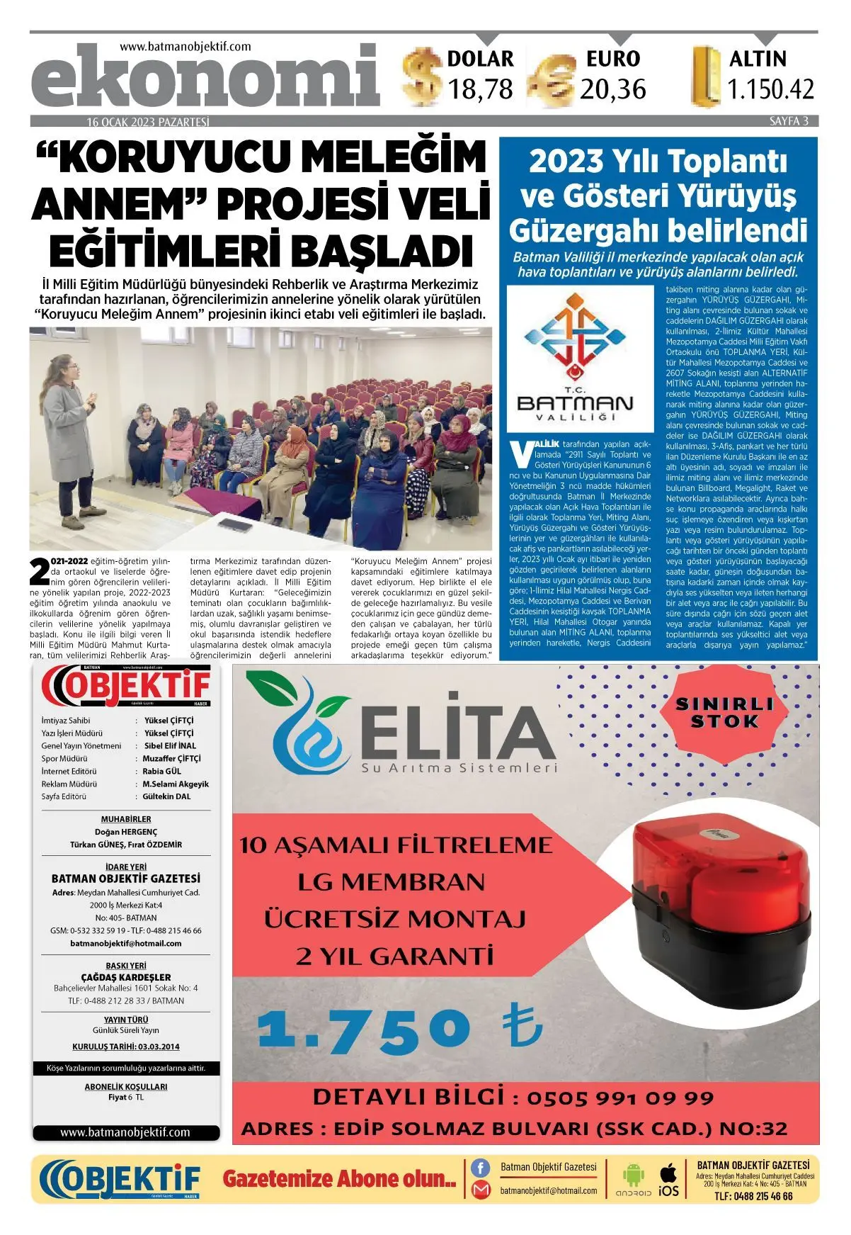 15.01.2023 tarihli sayı, 3. sayfa