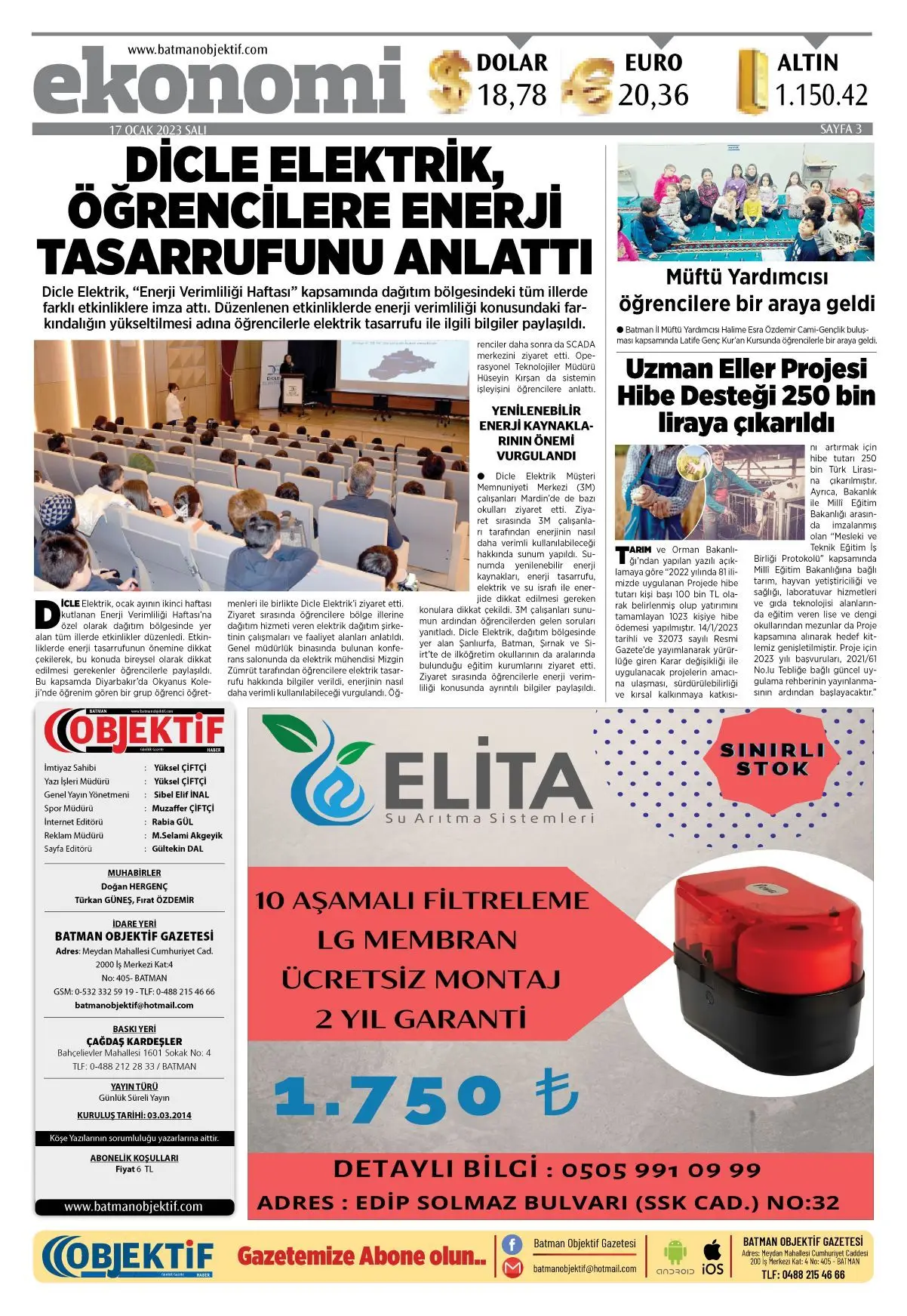 16.01.2023 tarihli sayı, 3. sayfa