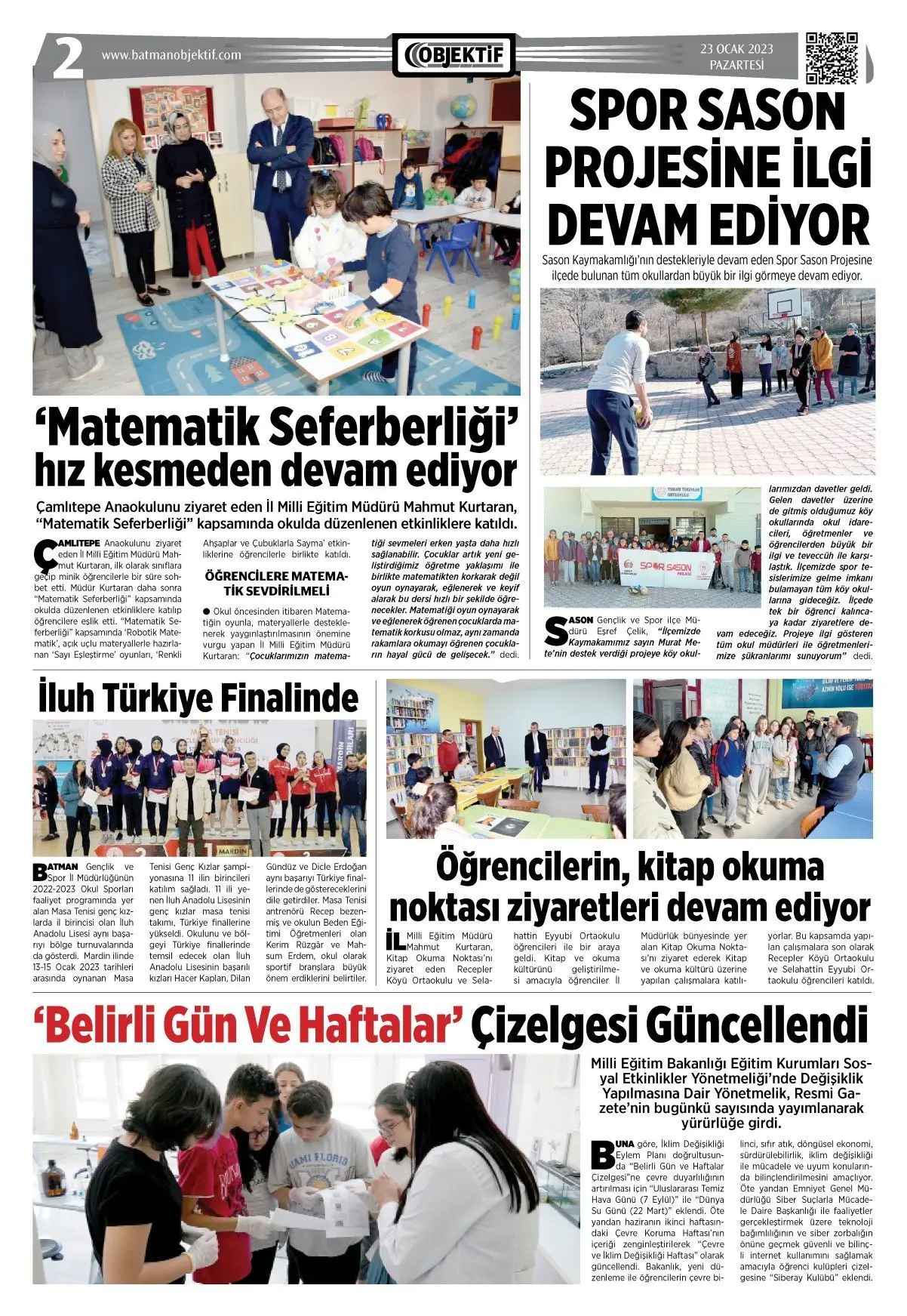 22.01.2023 tarihli sayı, 2. sayfa