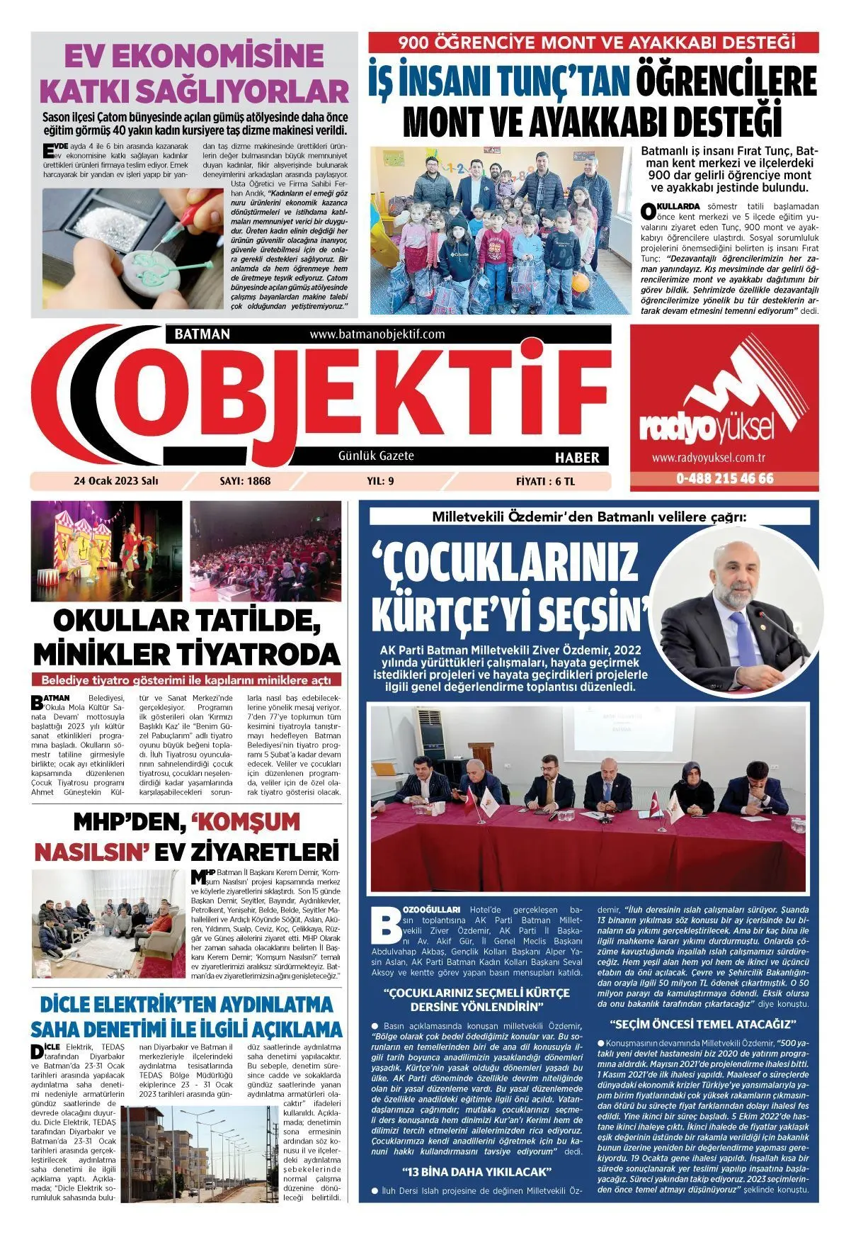 23.01.2023 tarihli sayı, 1. sayfa