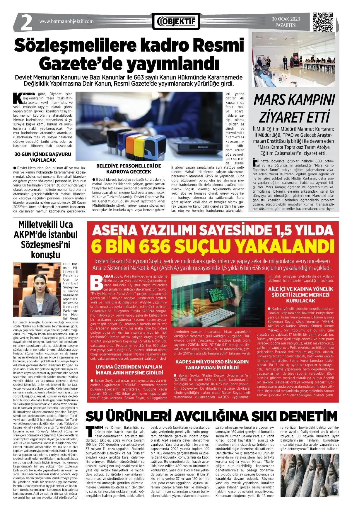 29.01.2023 tarihli sayı, 2. sayfa
