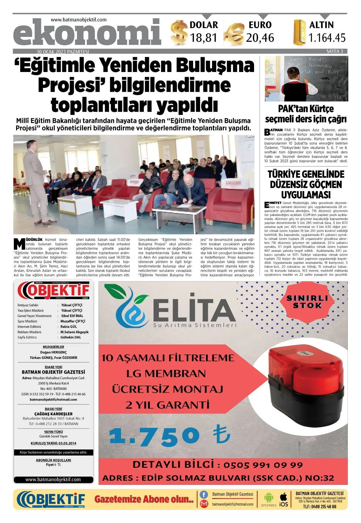 29.01.2023 tarihli sayı, 3. sayfa