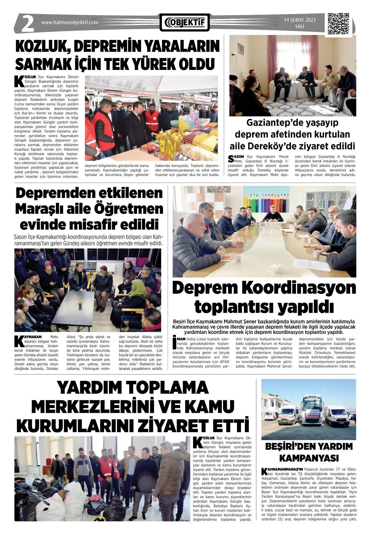 14.02.2023 tarihli sayı, 2. sayfa
