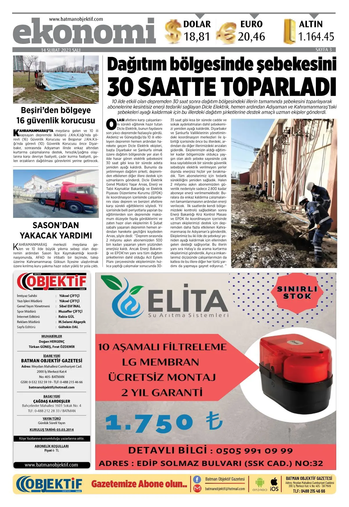 14.02.2023 tarihli sayı, 3. sayfa