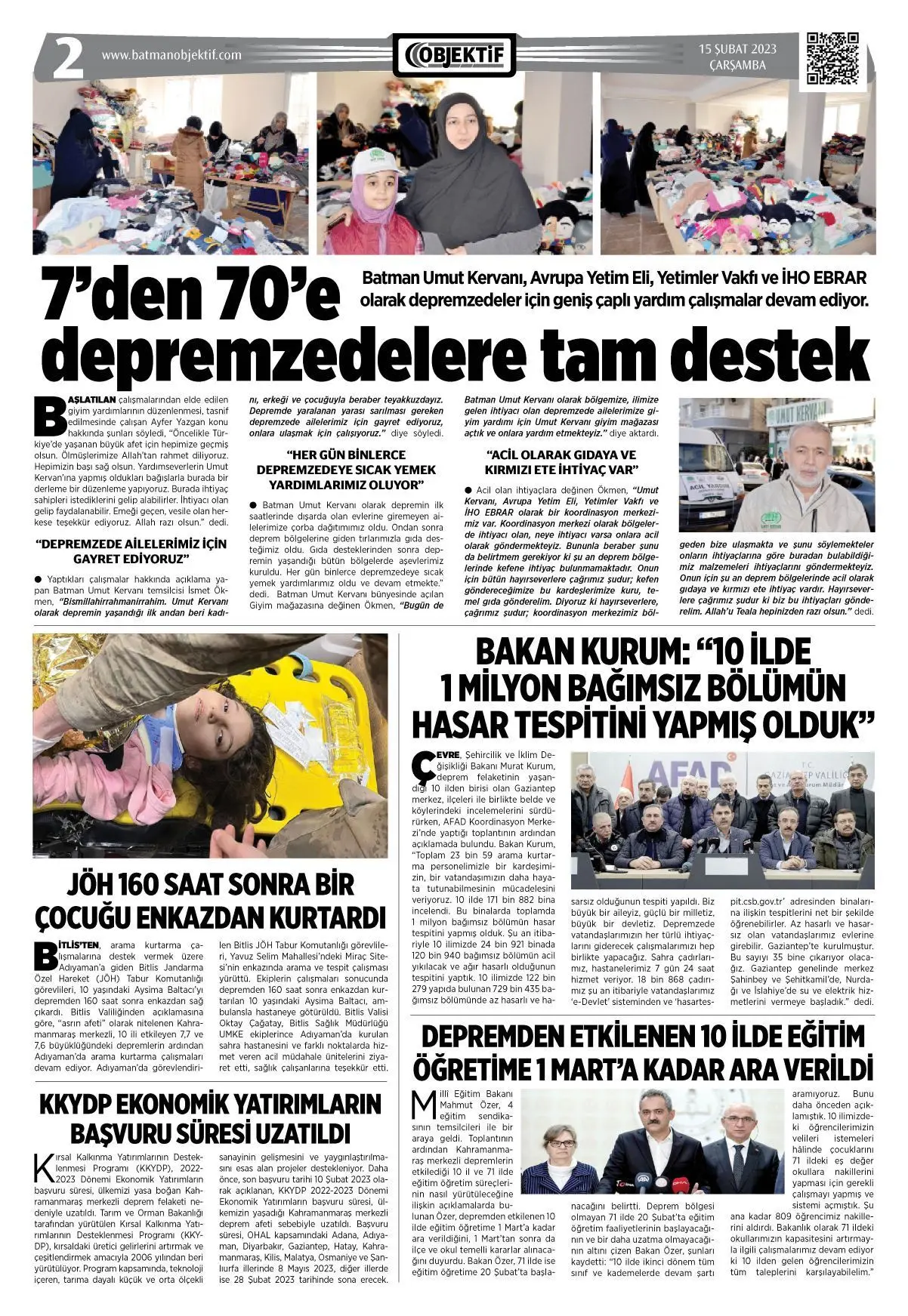 15.02.2023 tarihli sayı, 2. sayfa