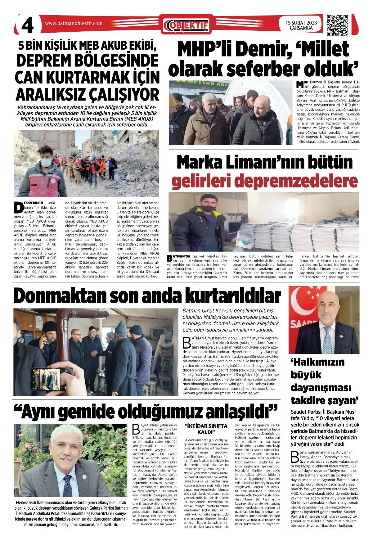 15.02.2023 tarihli sayı, 4. sayfa