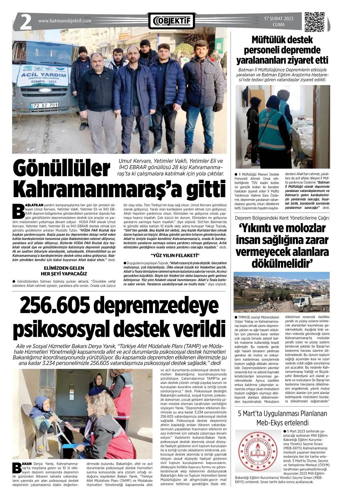 18.02.2023 tarihli sayı, 2. sayfa