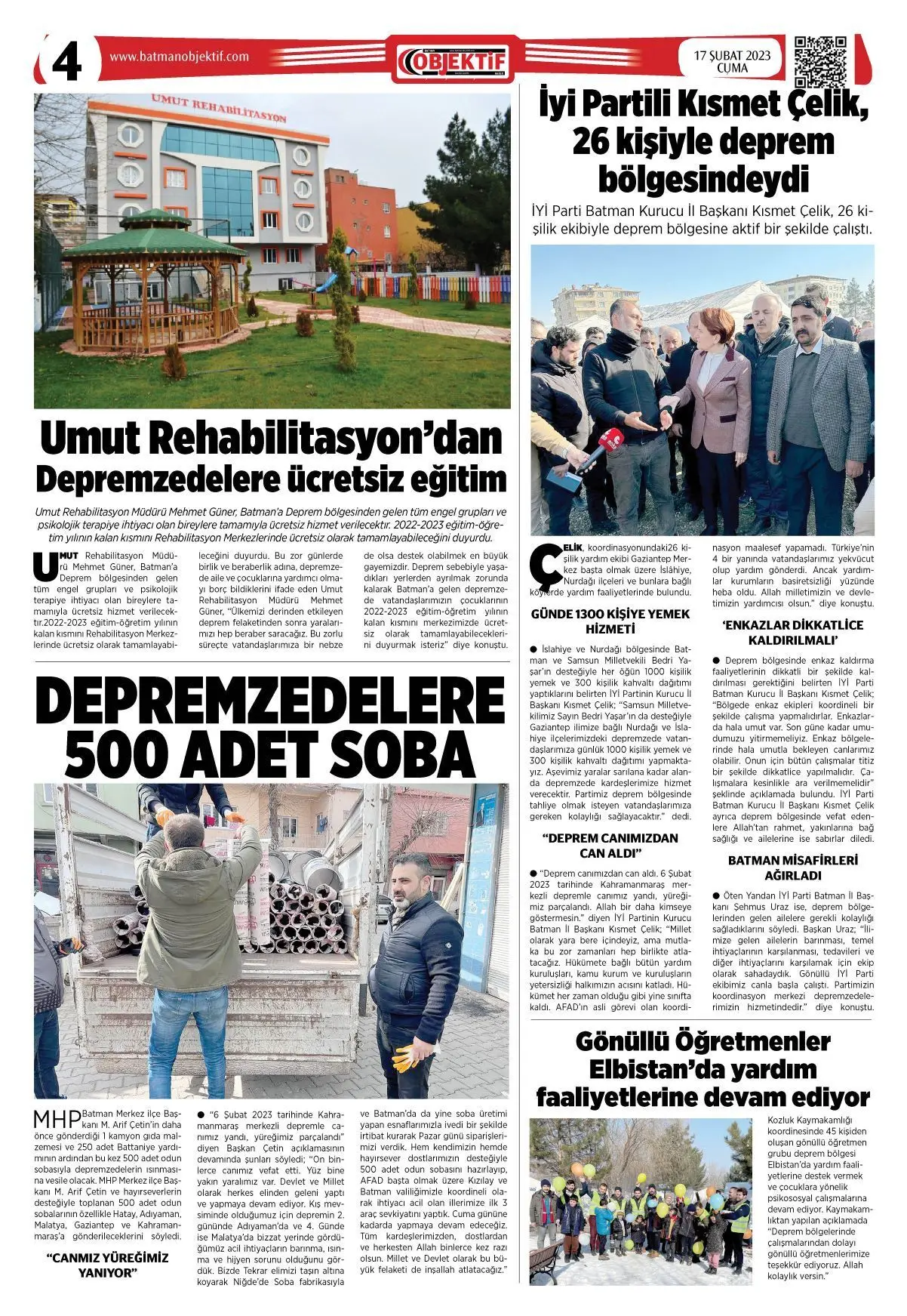 18.02.2023 tarihli sayı, 4. sayfa