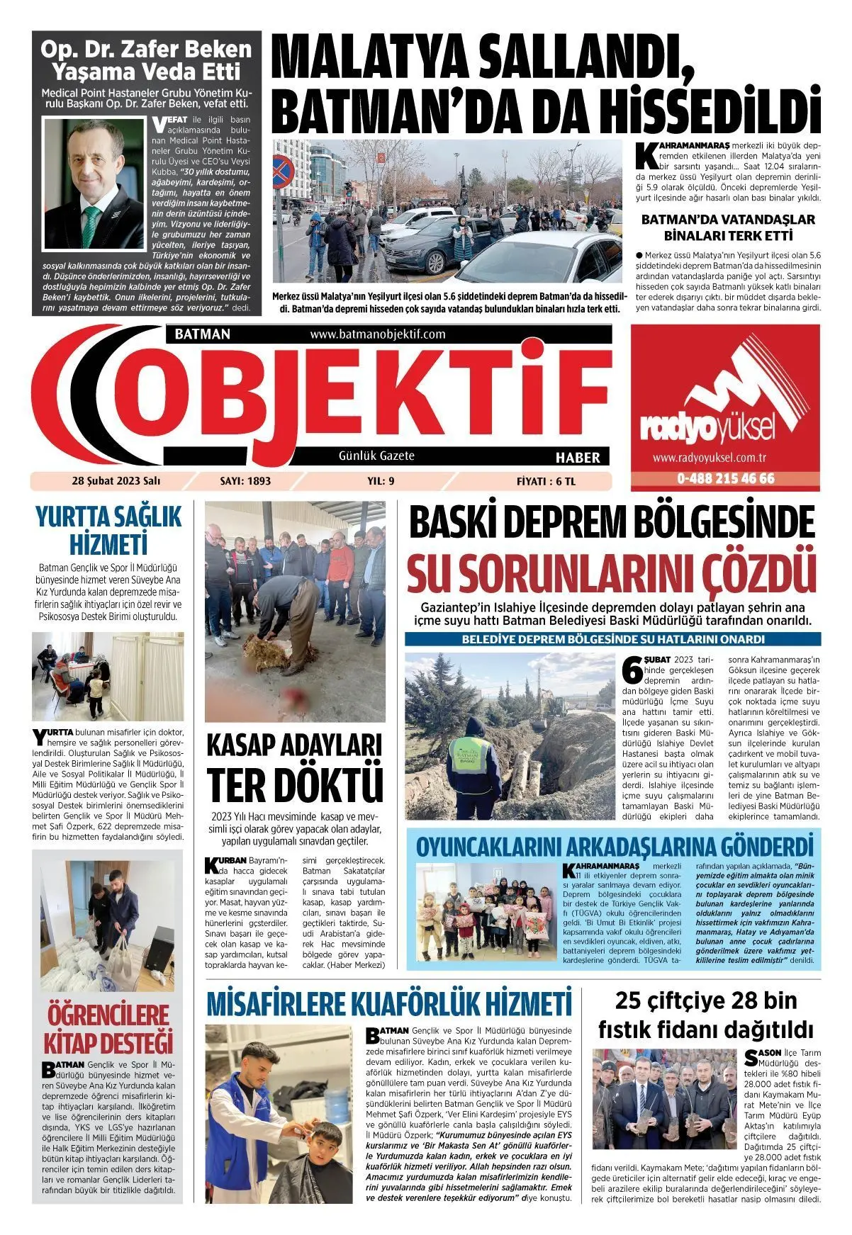 27.02.2023 tarihli sayı, 1. sayfa