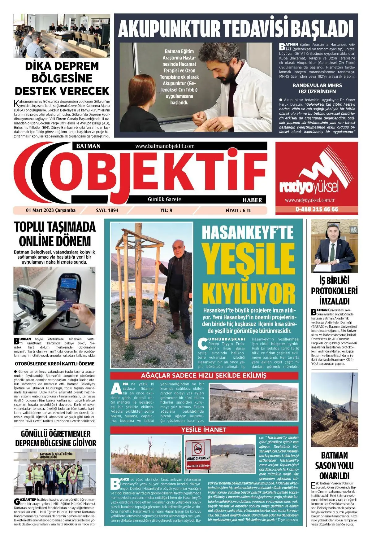 01.03.2023 tarihli sayı, 1. sayfa