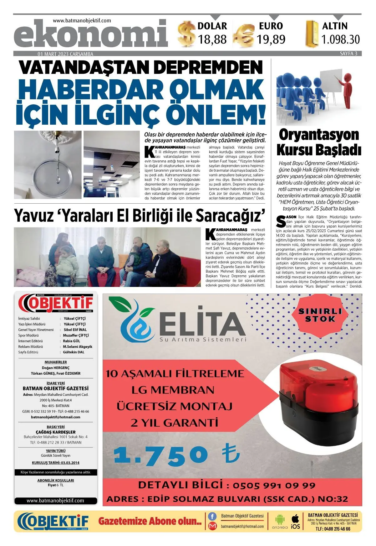 01.03.2023 tarihli sayı, 3. sayfa