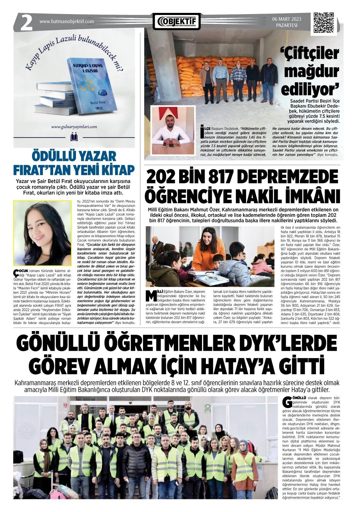 06.03.2023 tarihli sayı, 2. sayfa