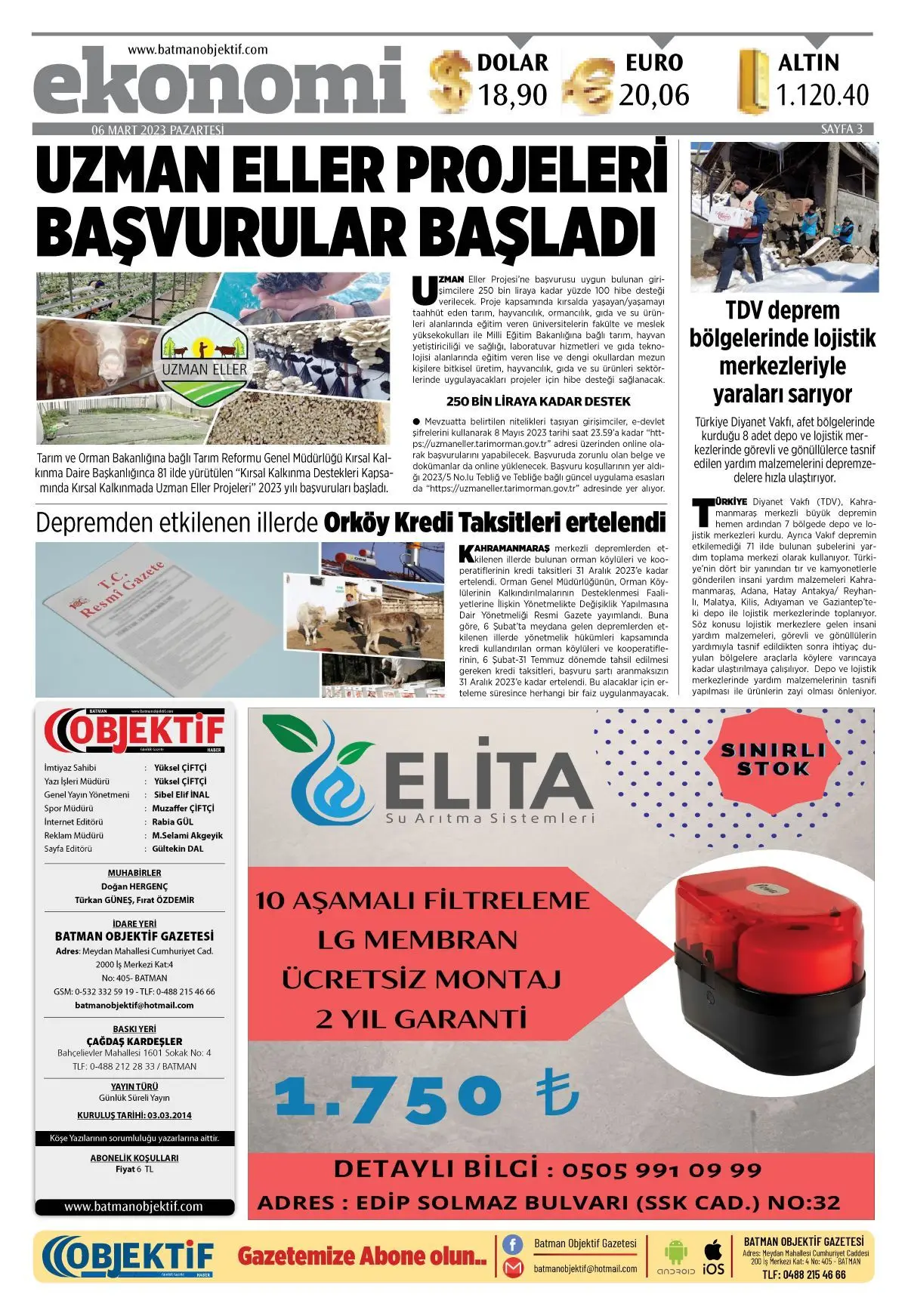 06.03.2023 tarihli sayı, 3. sayfa