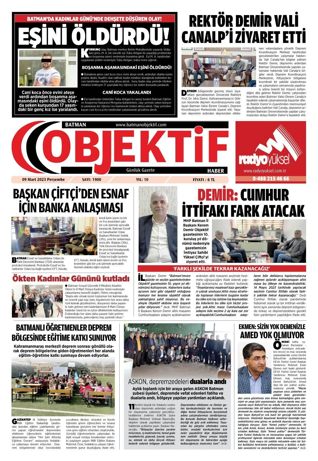 09.03.2023 tarihli sayı, 1. sayfa