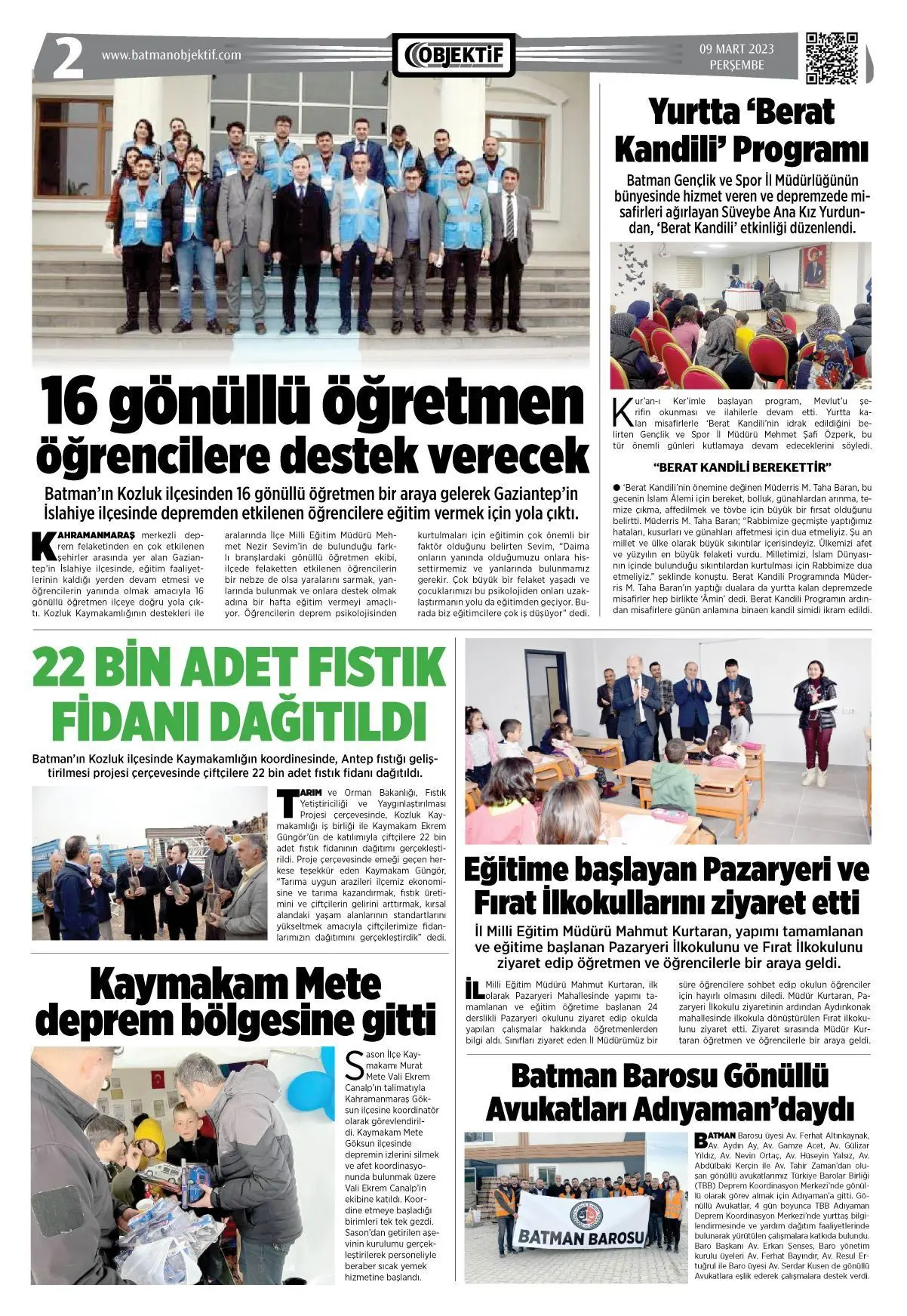 09.03.2023 tarihli sayı, 2. sayfa