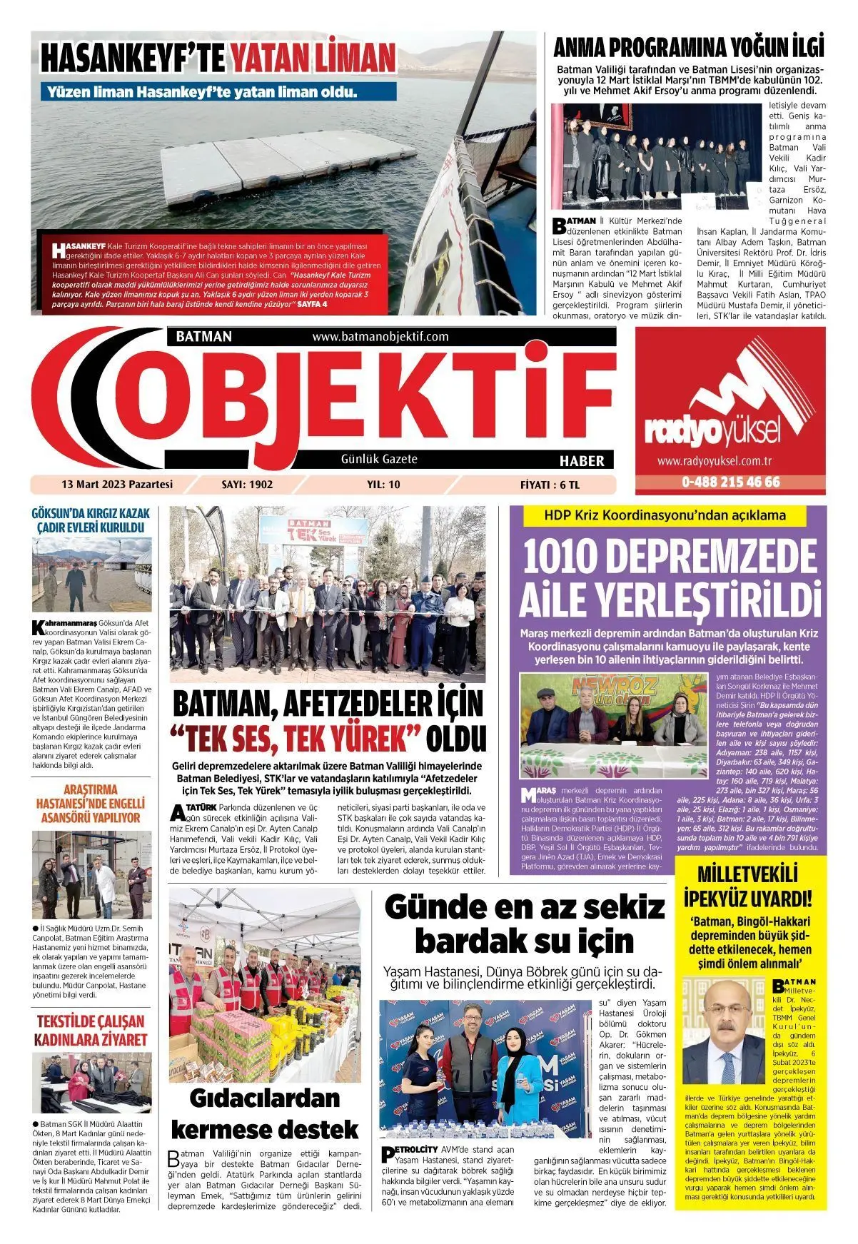 13.03.2023 tarihli sayı, 1. sayfa