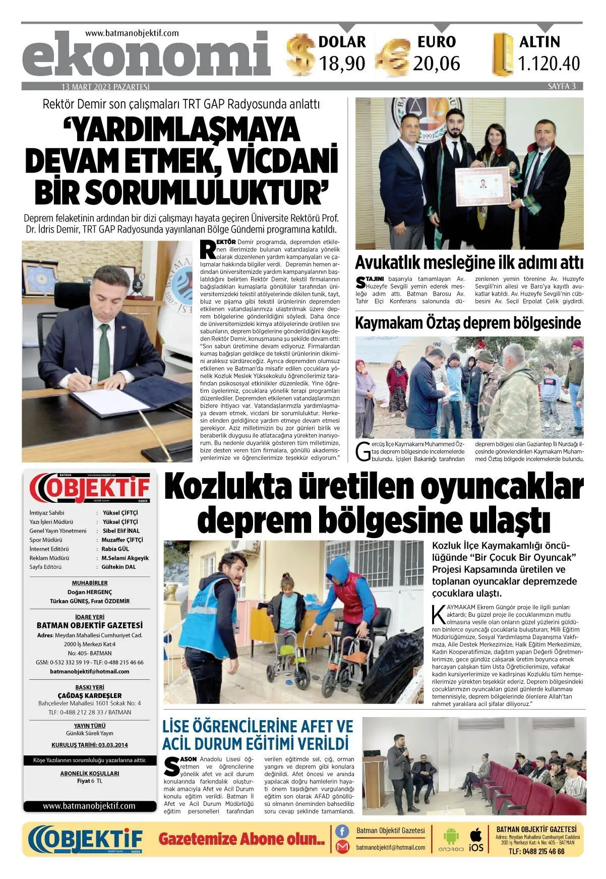 13.03.2023 tarihli sayı, 3. sayfa