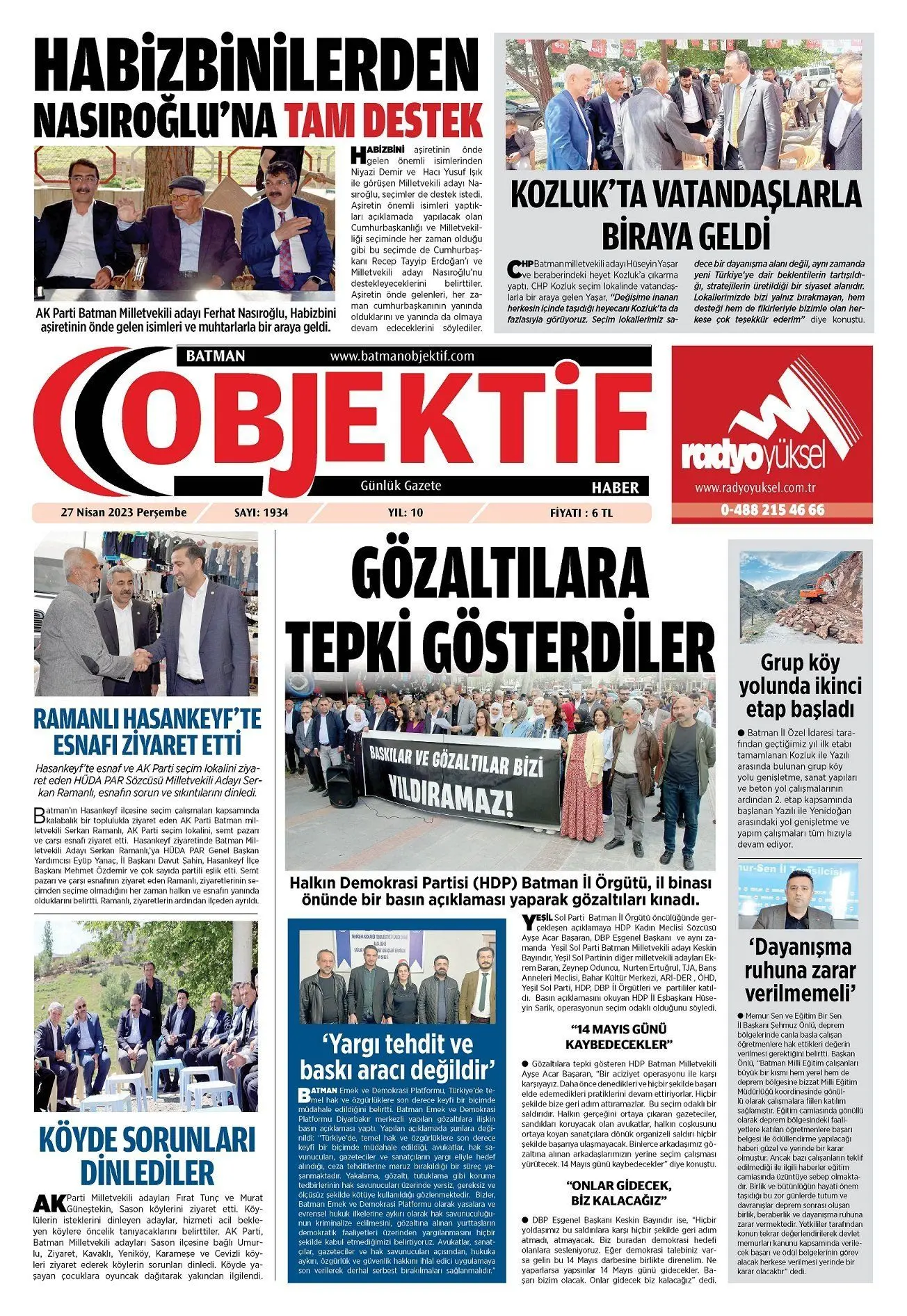 26.04.2023 tarihli sayı, 1. sayfa