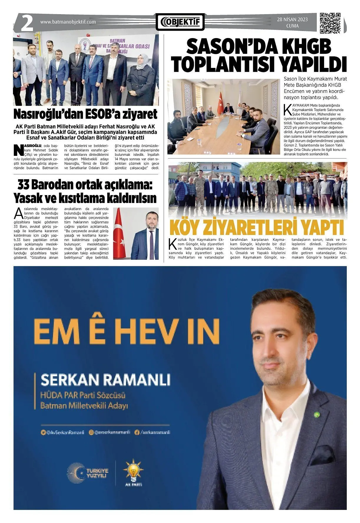 27.04.2023 tarihli sayı, 2. sayfa