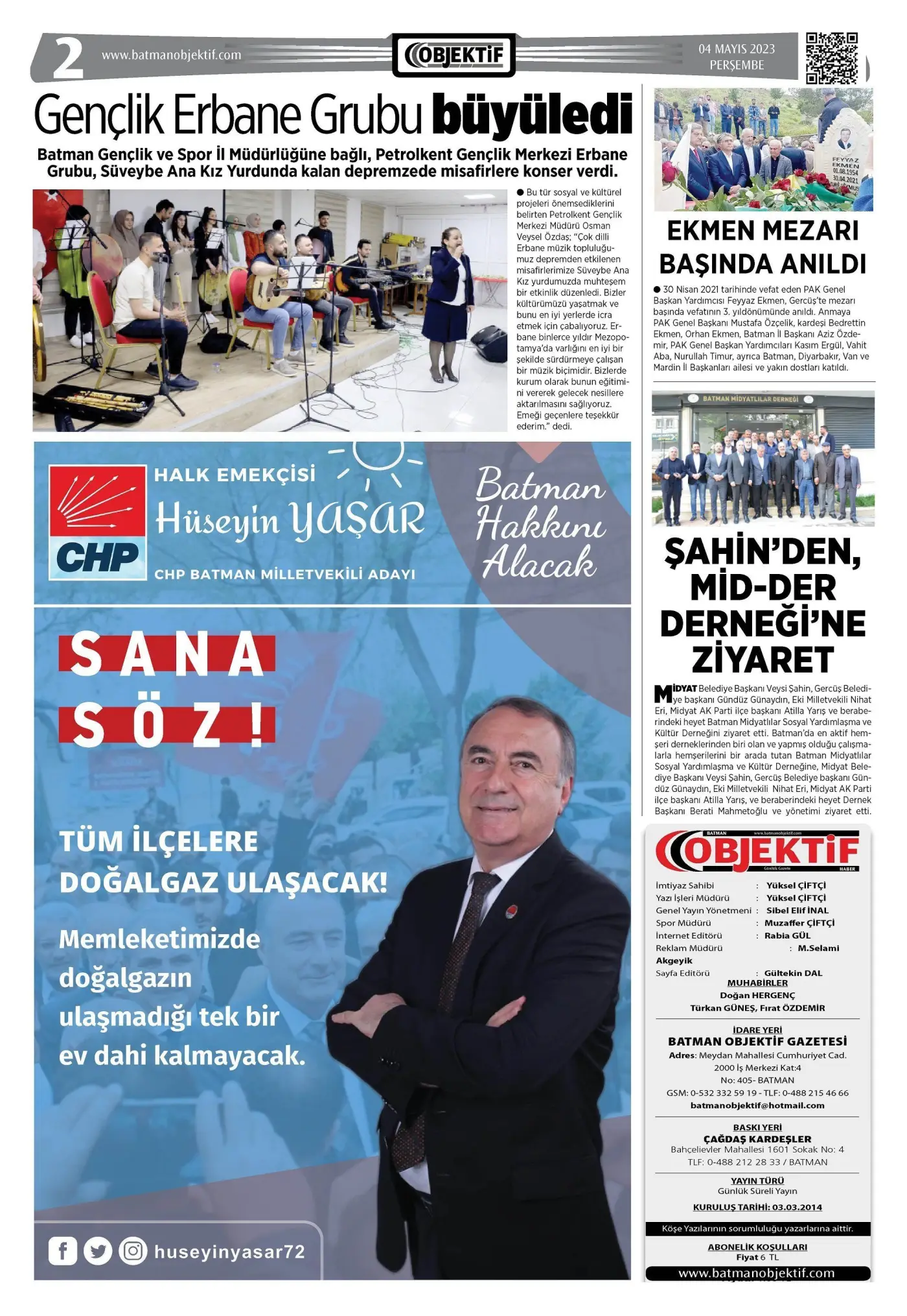 05.05.2023 tarihli sayı, 2. sayfa