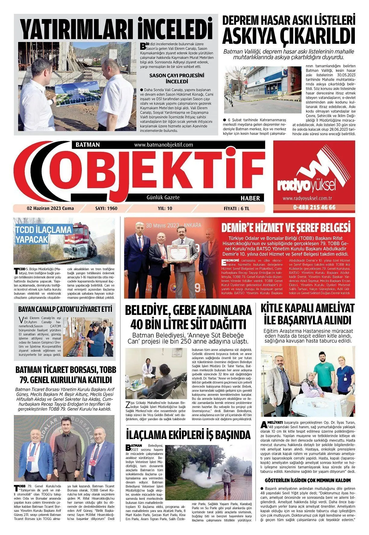 02.06.2023 tarihli sayı, 1. sayfa
