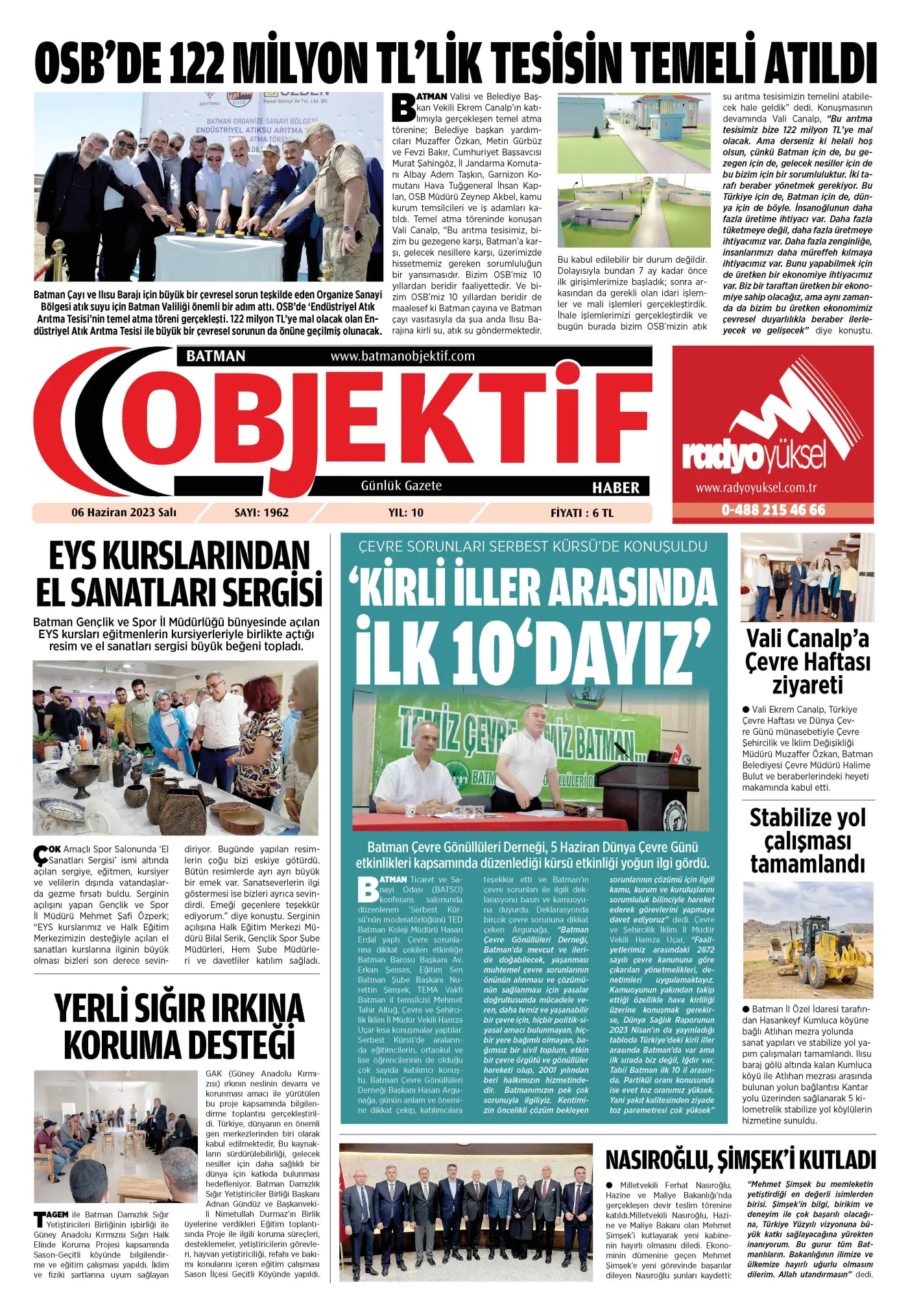 06.06.2023 tarihli sayı, 1. sayfa