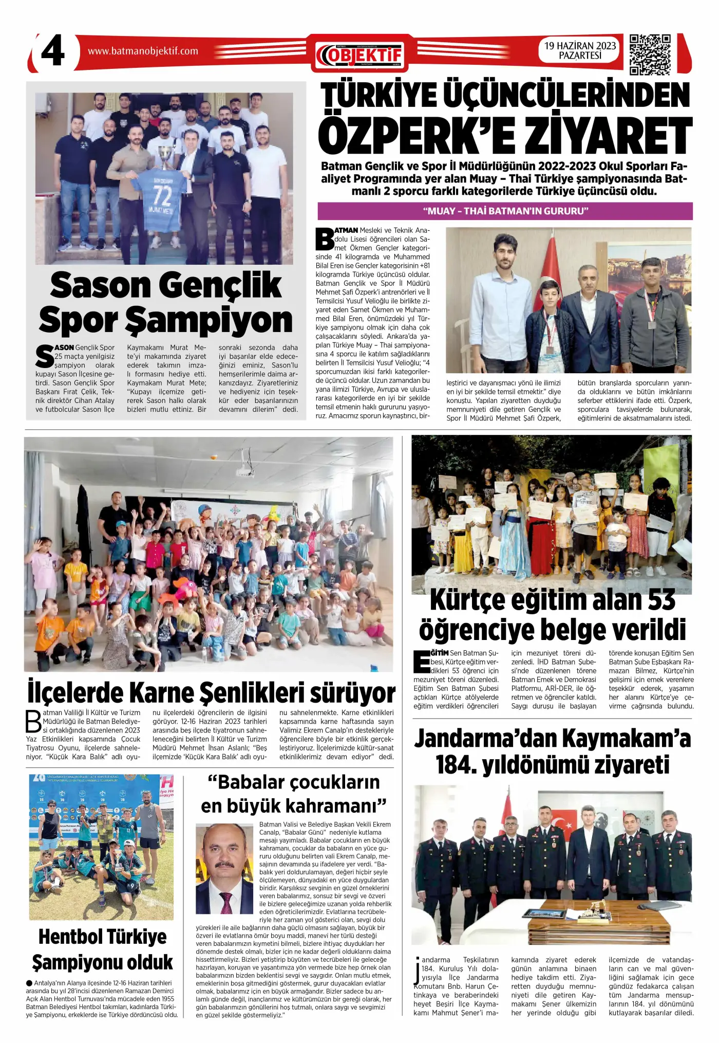 18.06.2023 tarihli sayı, 4. sayfa