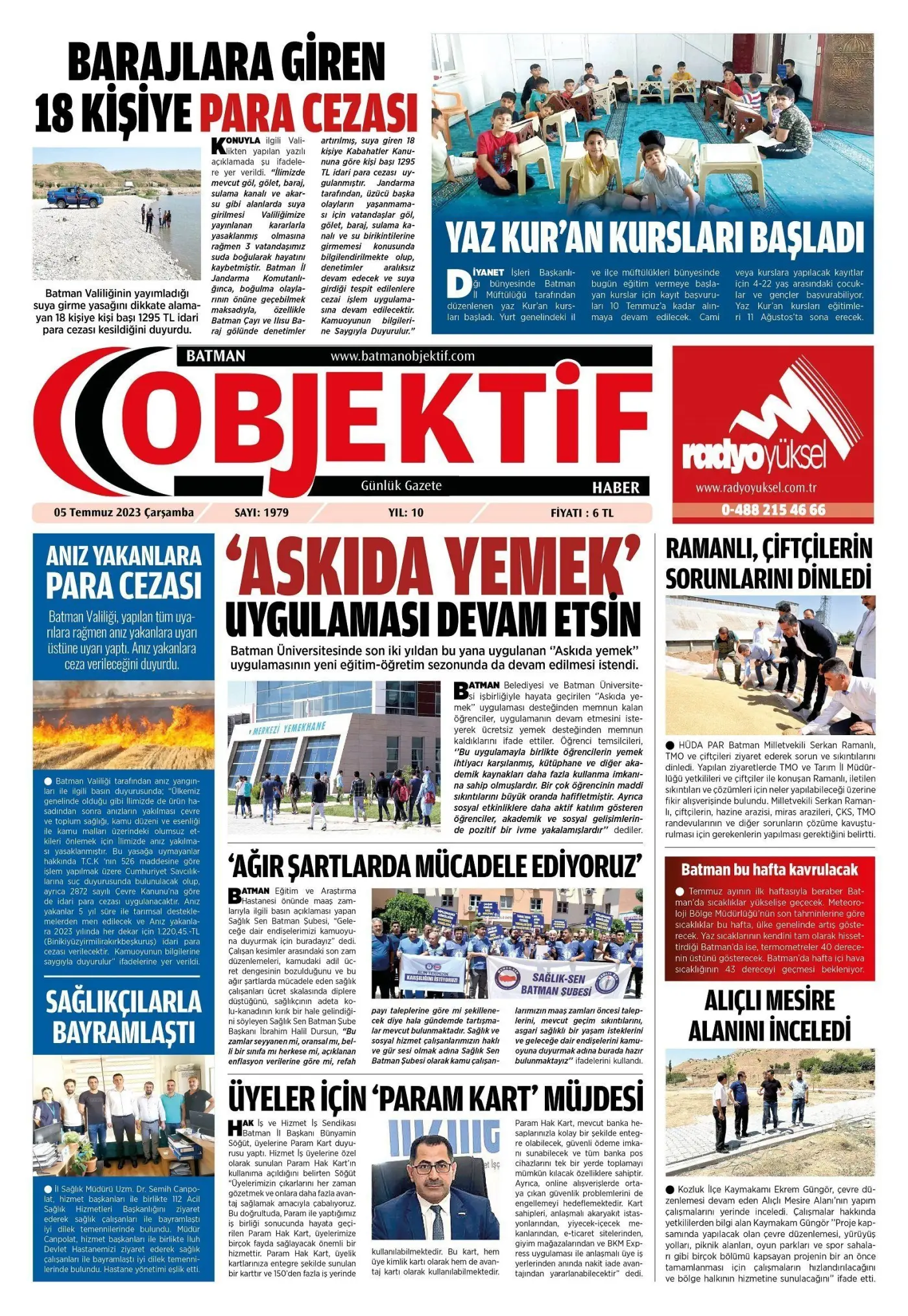 05.07.2023 tarihli sayı, 1. sayfa
