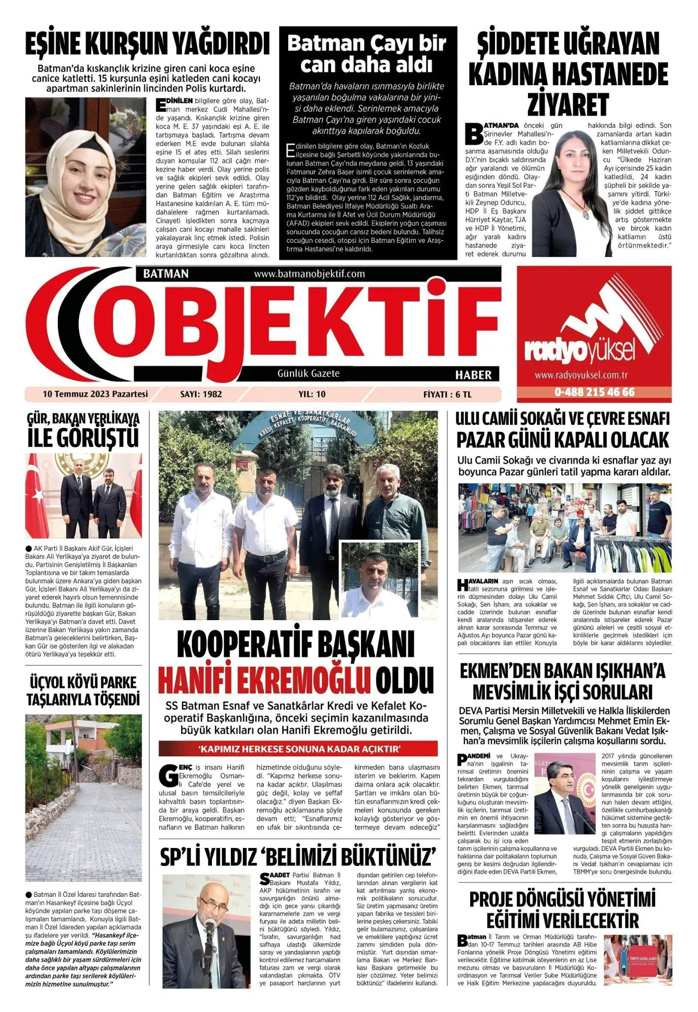 09.07.2023 tarihli sayı, 1. sayfa