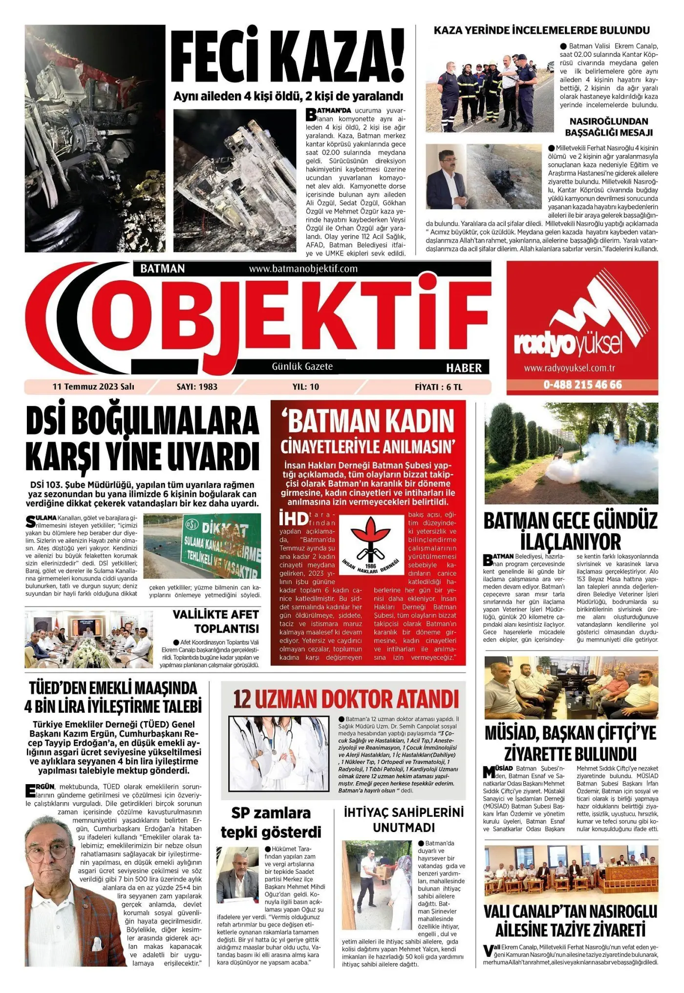10.07.2023 tarihli sayı, 1. sayfa
