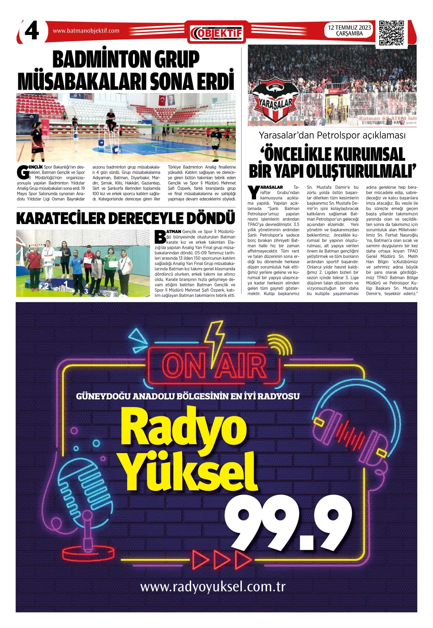 11.07.2023 tarihli sayı, 4. sayfa