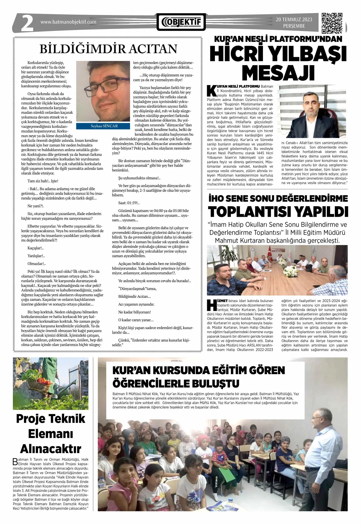 20.07.2023 tarihli sayı, 2. sayfa