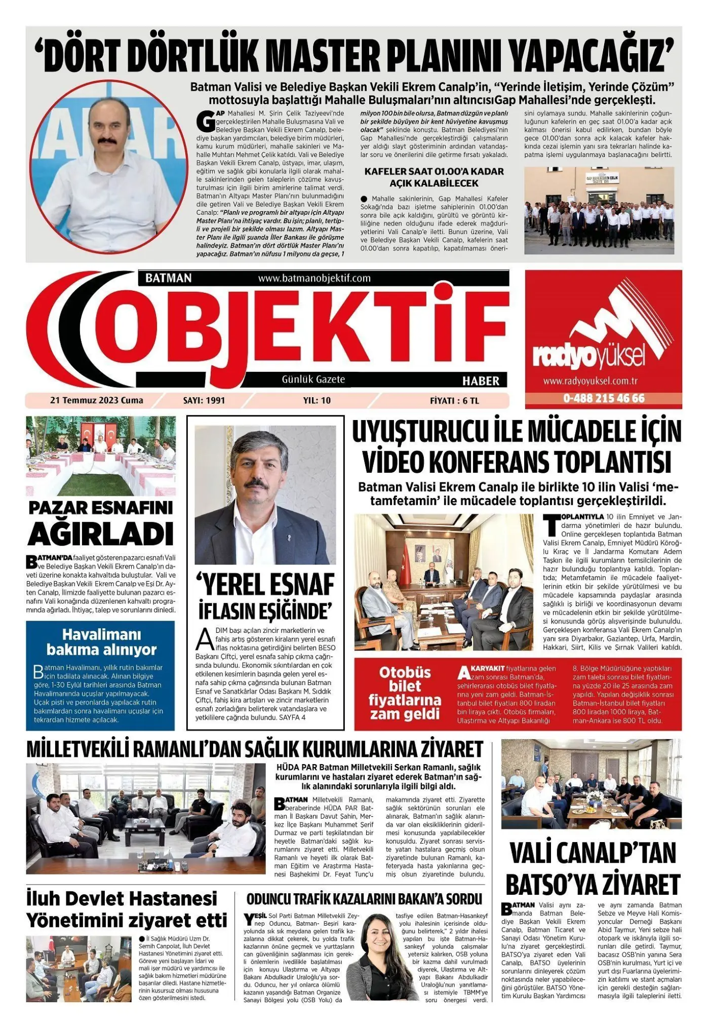 21.07.2023 tarihli sayı, 1. sayfa