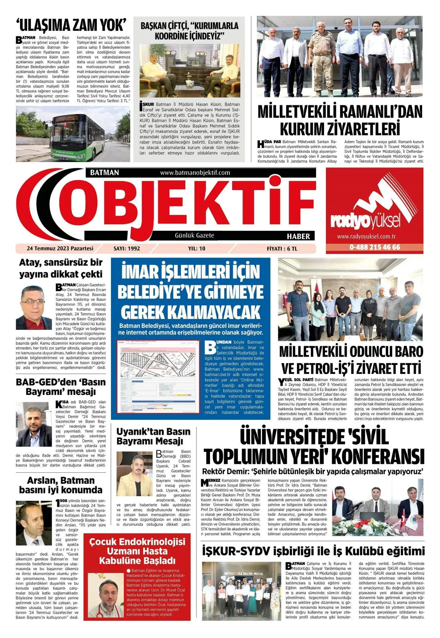 23.07.2023 tarihli sayı, 1. sayfa