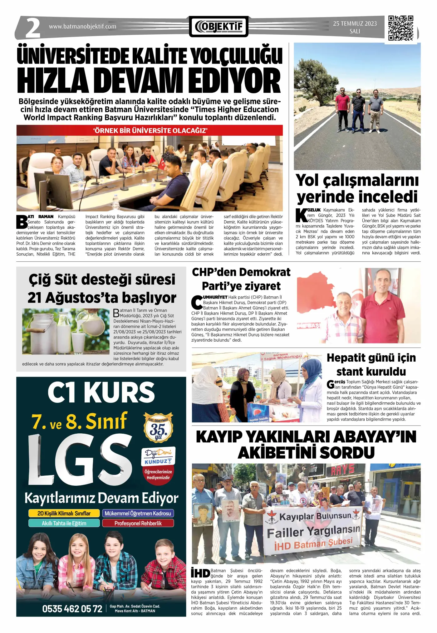 25.07.2023 tarihli sayı, 2. sayfa