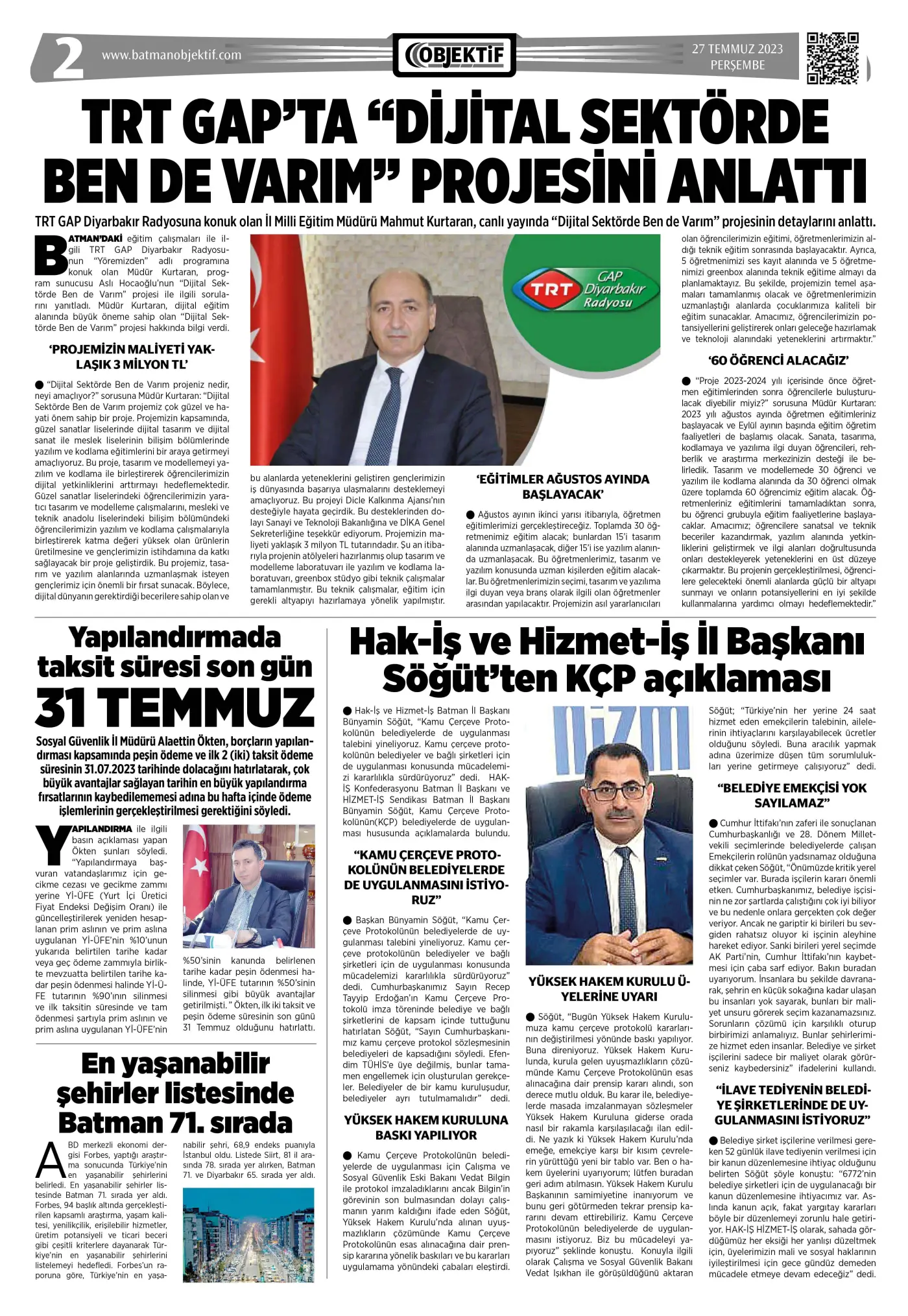 28.07.2023 tarihli sayı, 2. sayfa