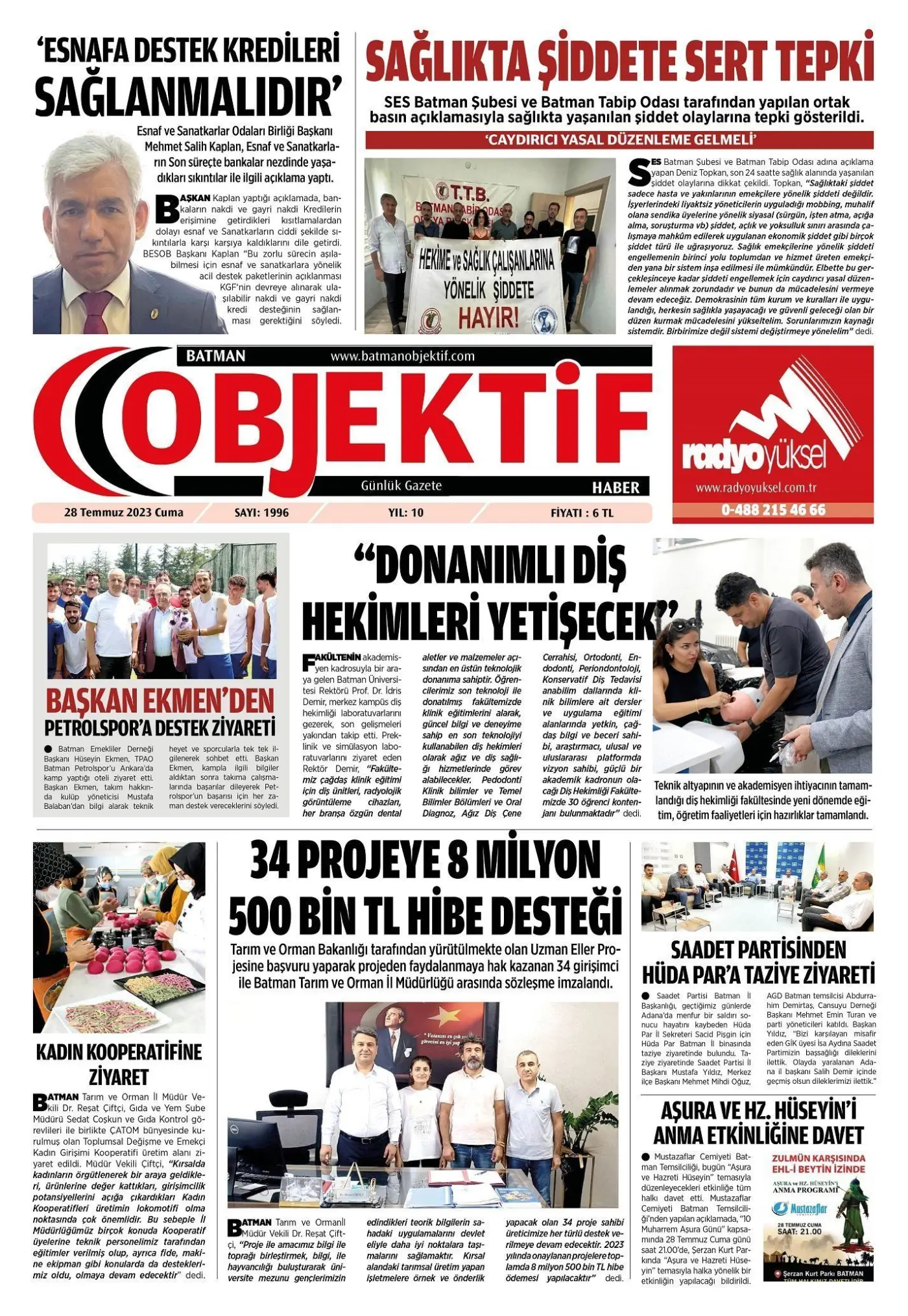 29.07.2023 tarihli sayı, 1. sayfa