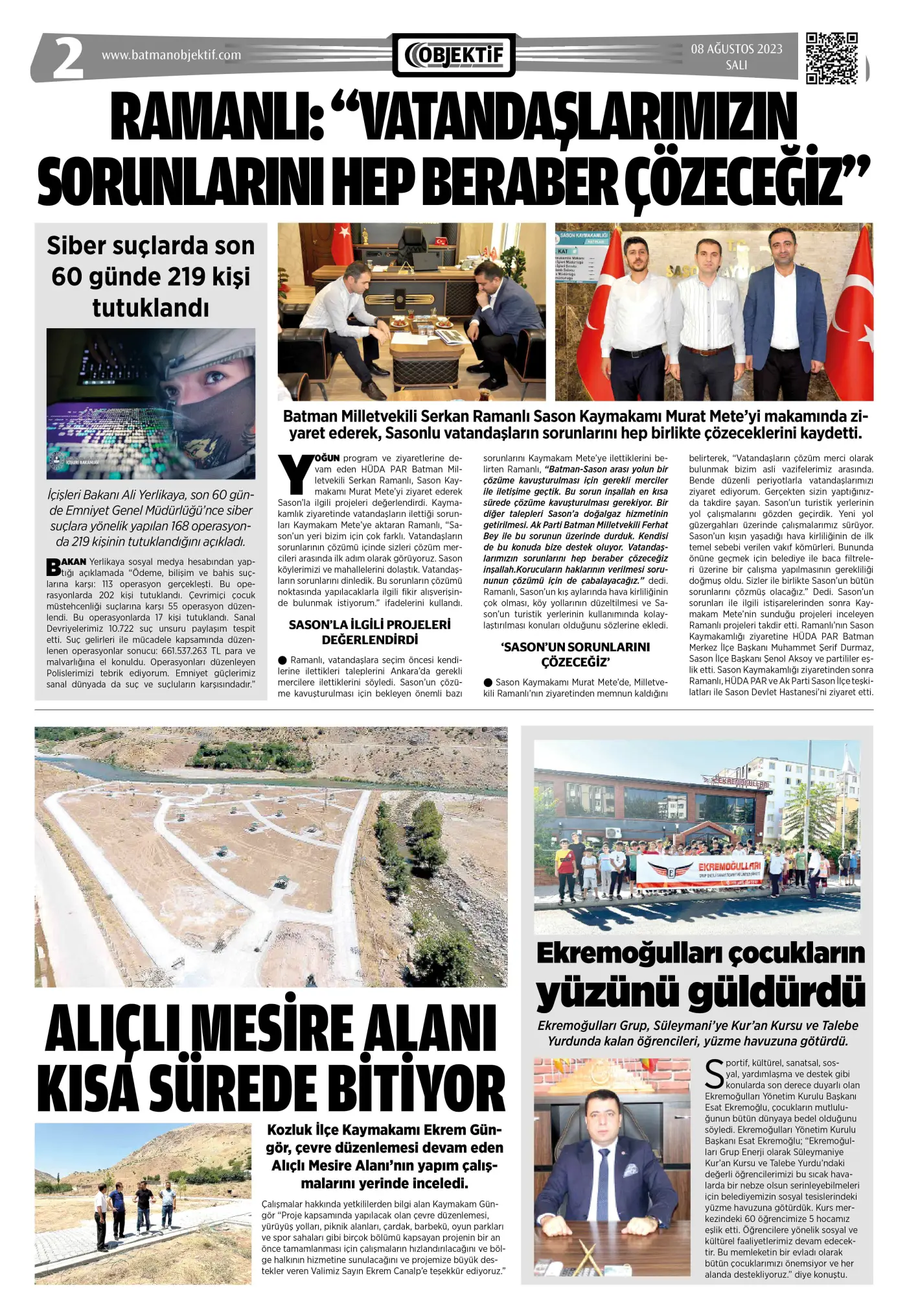 08.08.2023 tarihli sayı, 2. sayfa