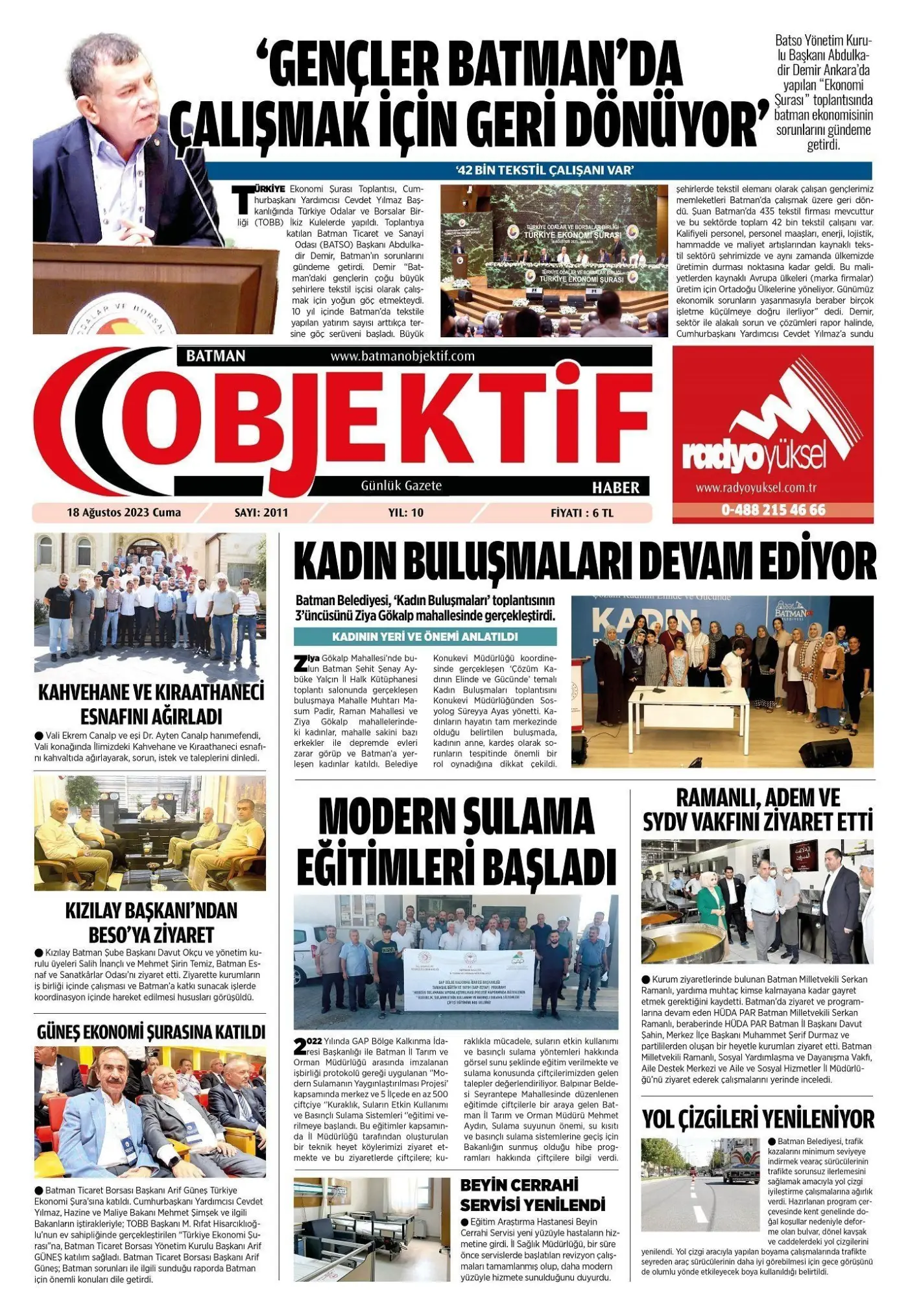 22.08.2023 tarihli sayı, 1. sayfa
