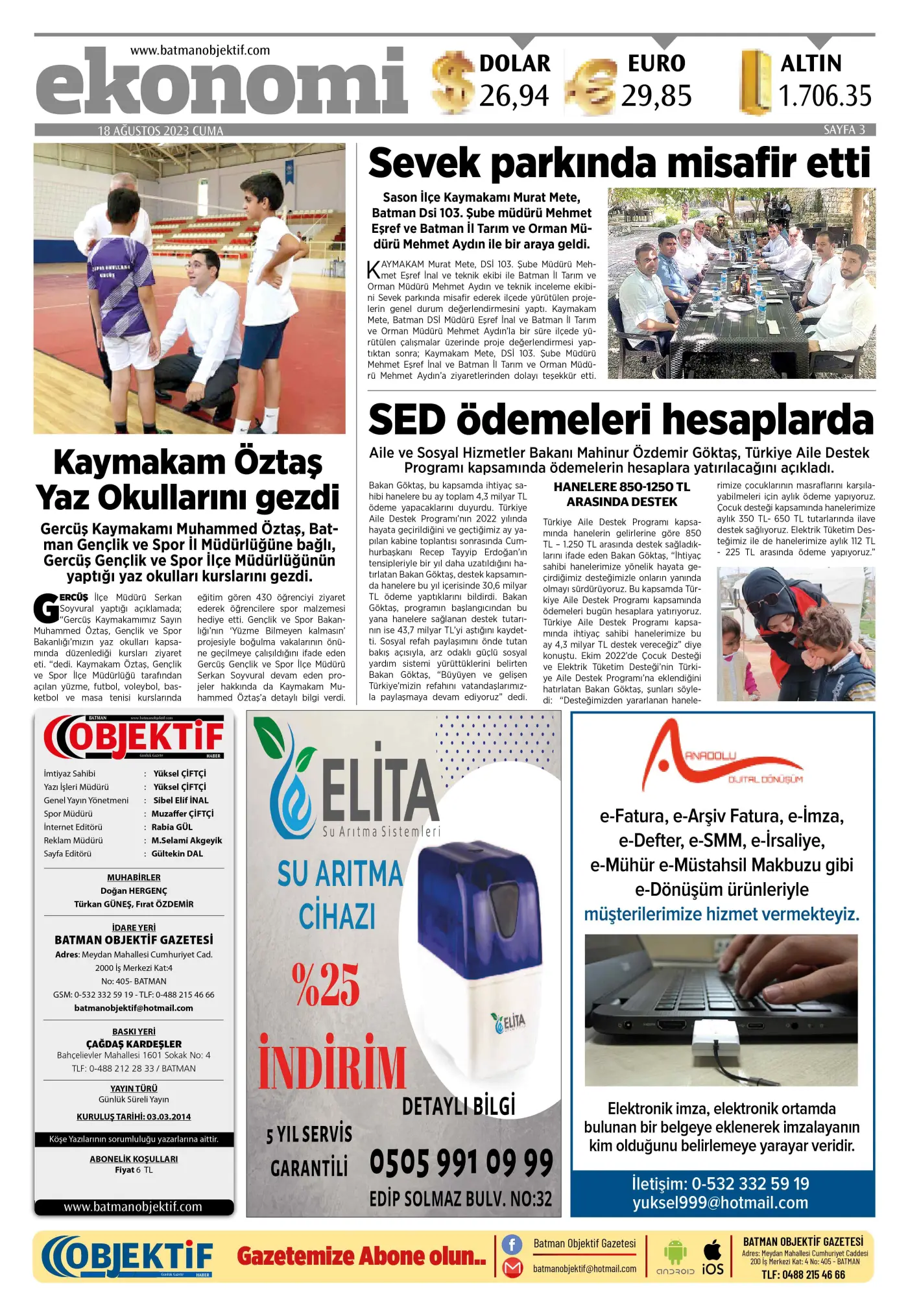 22.08.2023 tarihli sayı, 3. sayfa