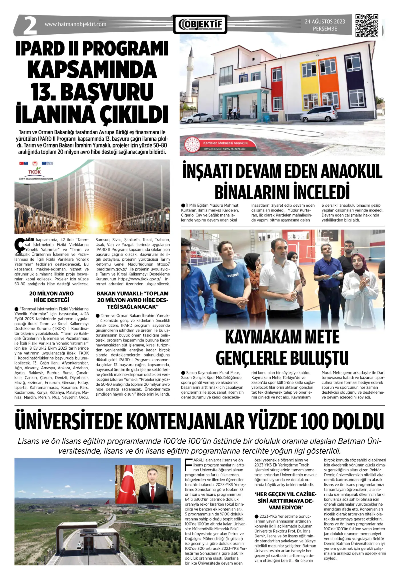 24.08.2023 tarihli sayı, 2. sayfa