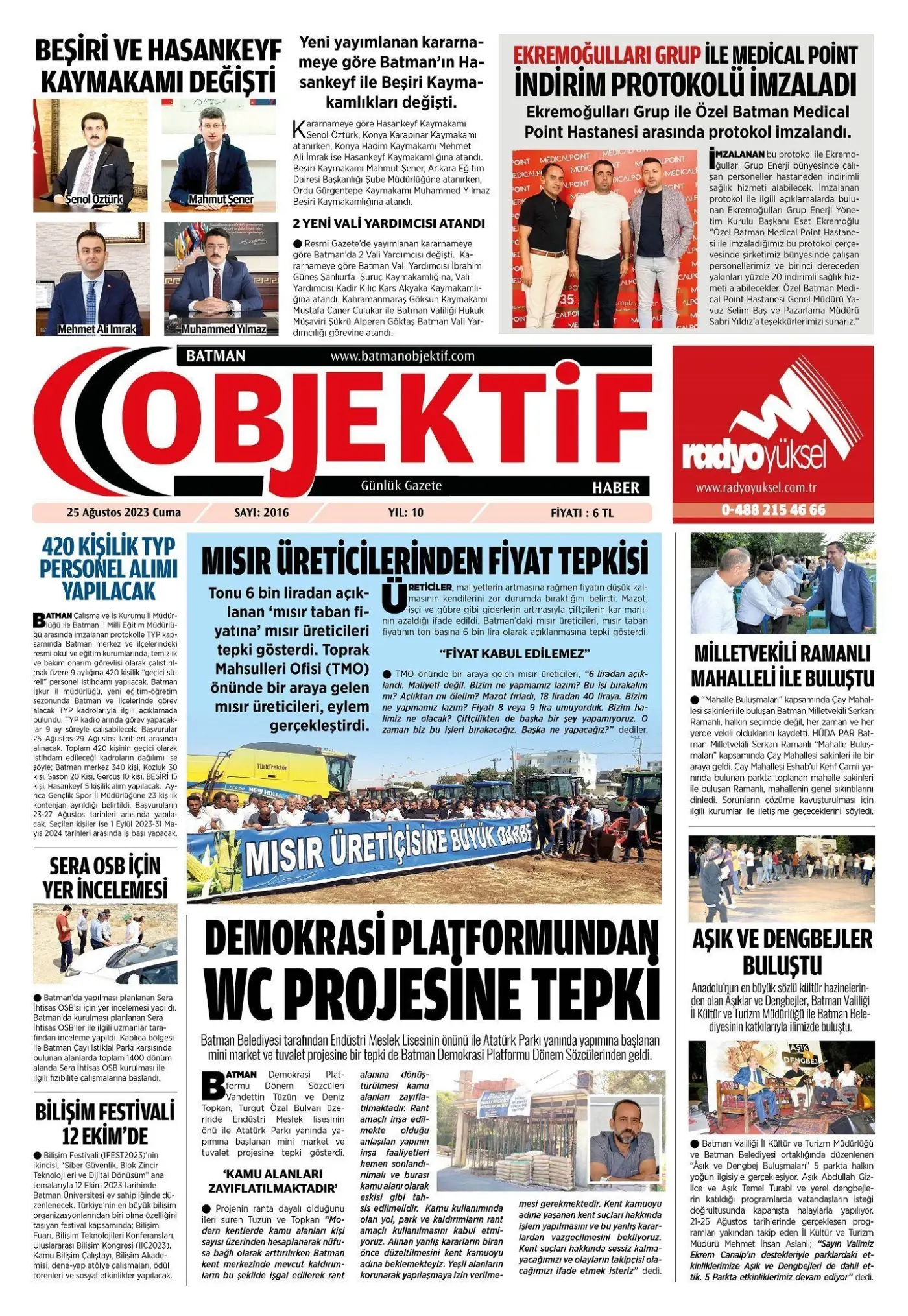 25.08.2023 tarihli sayı, 1. sayfa