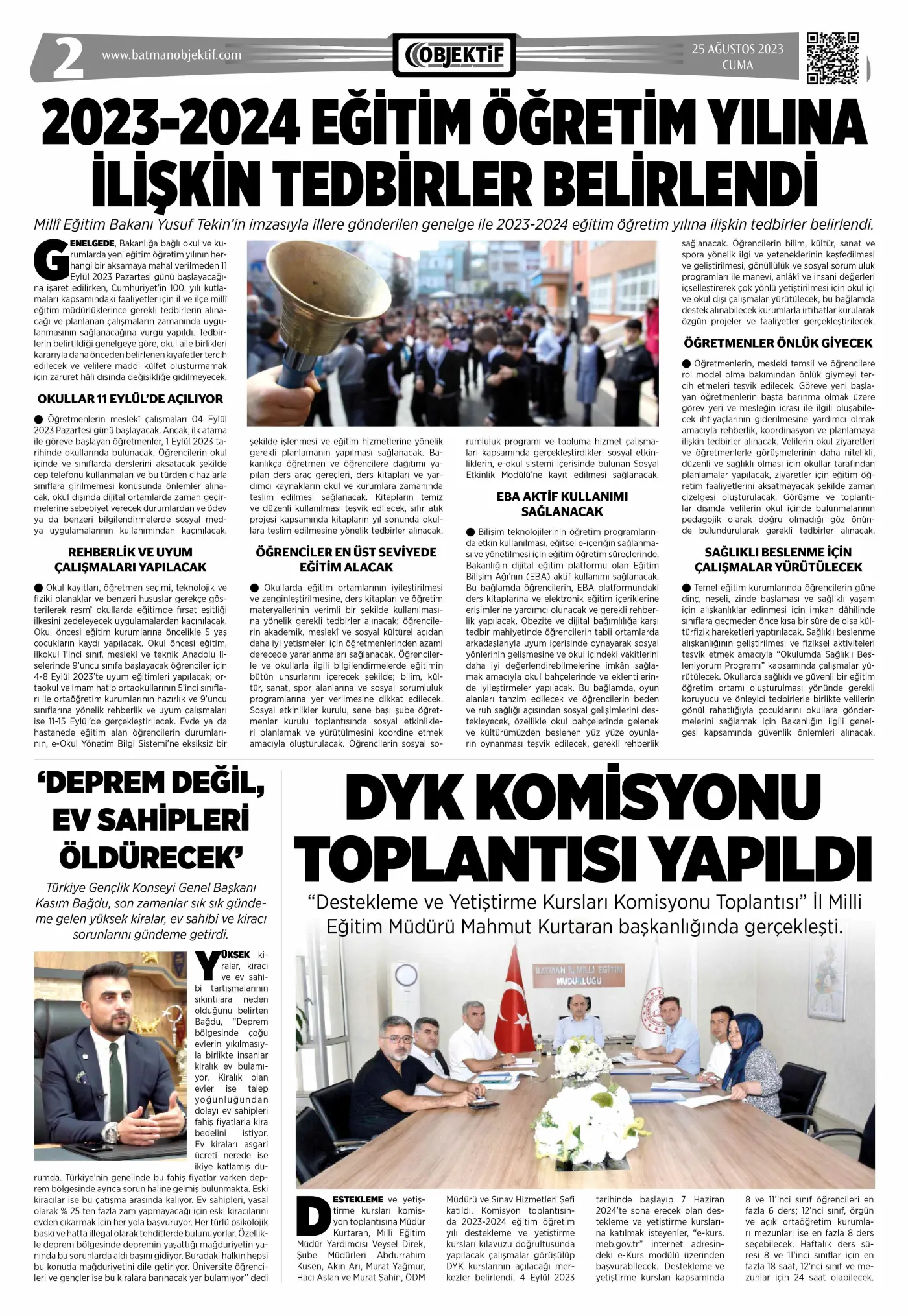25.08.2023 tarihli sayı, 2. sayfa